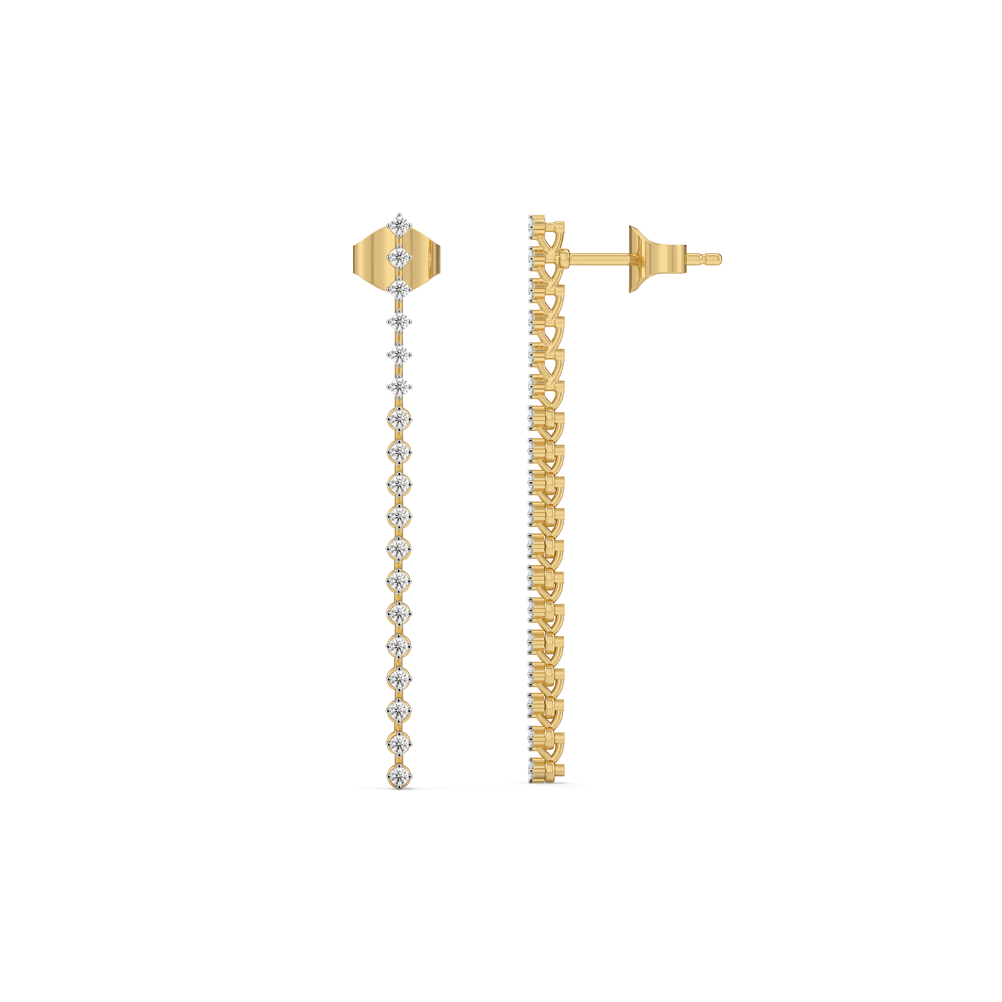 Line of Light - Lab Diamond Drop Earrings
