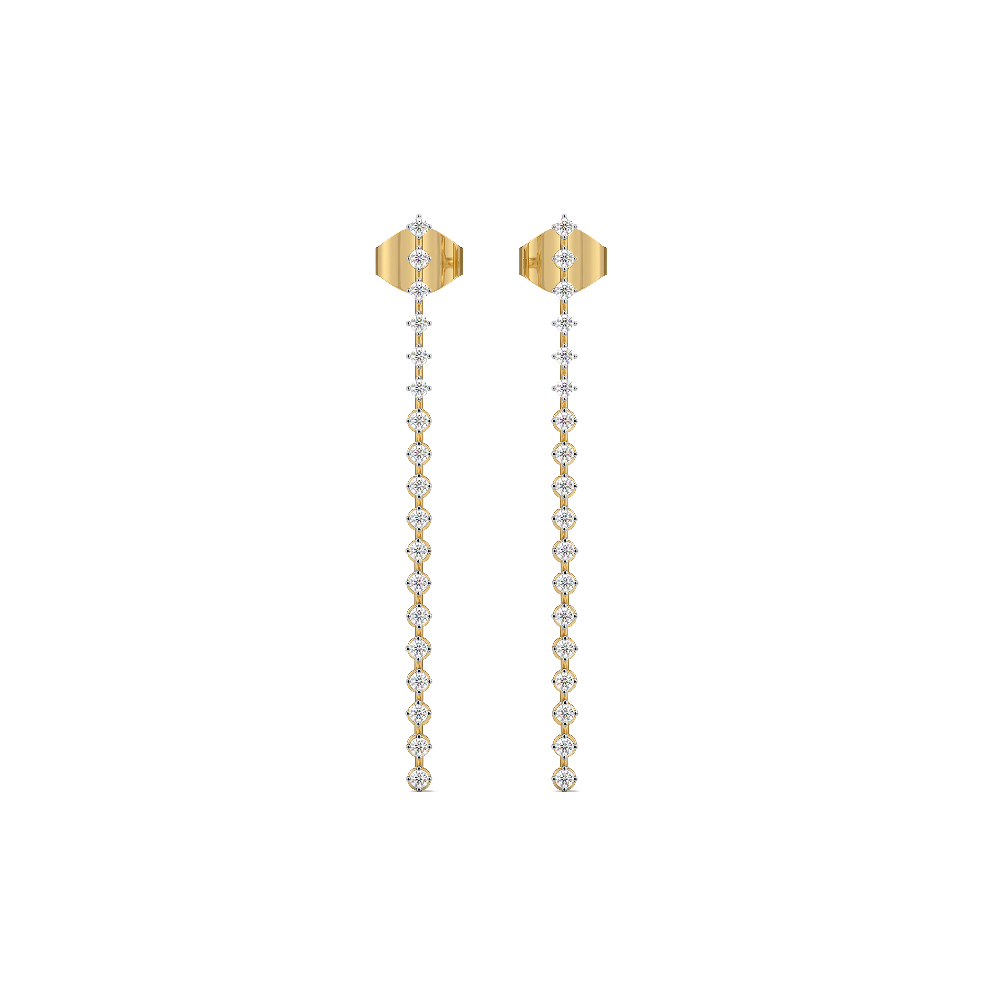 Line of Light - Lab Diamond Drop Earrings Main image