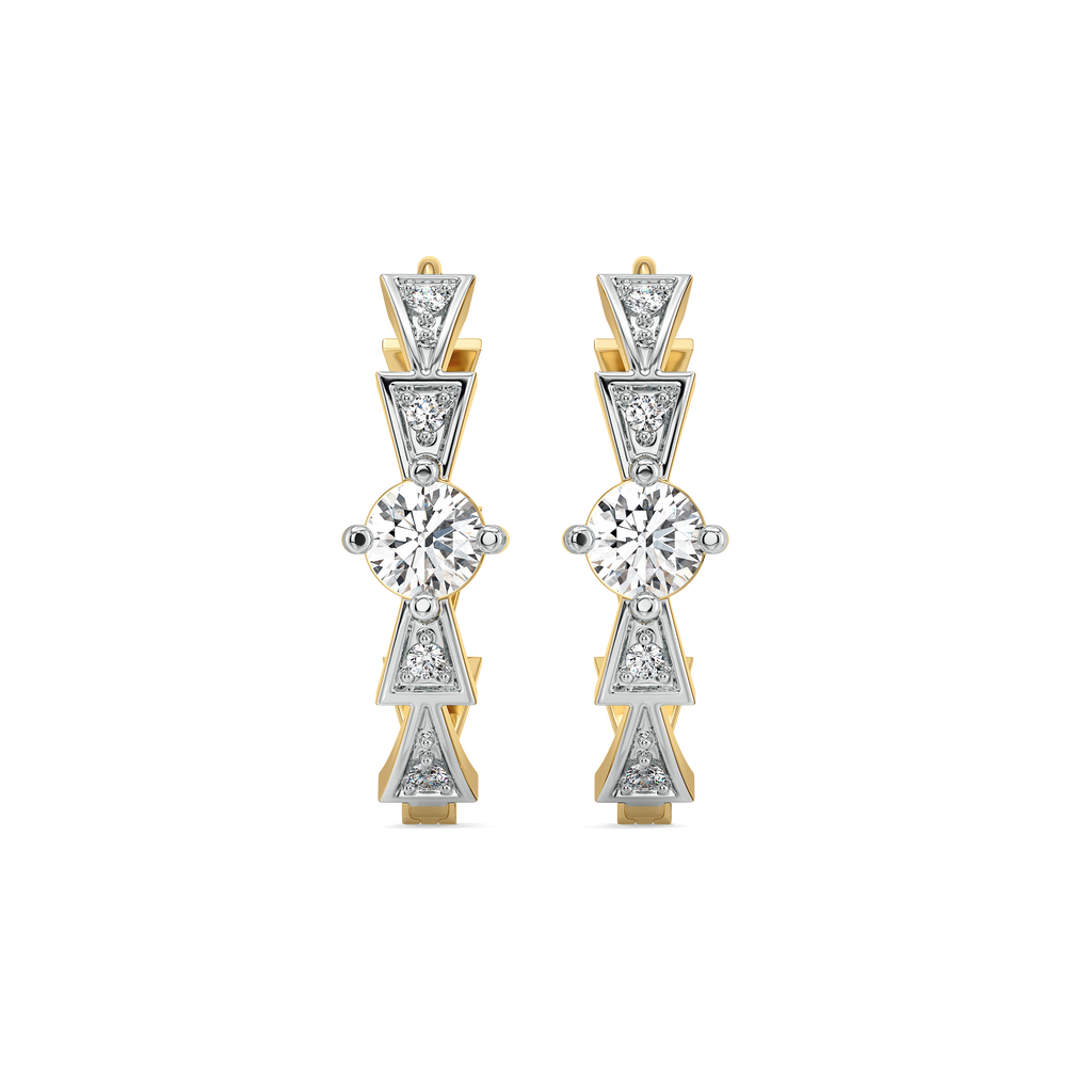 Majestic Arc - Lab Diamond Solitaire Hoop Earrings