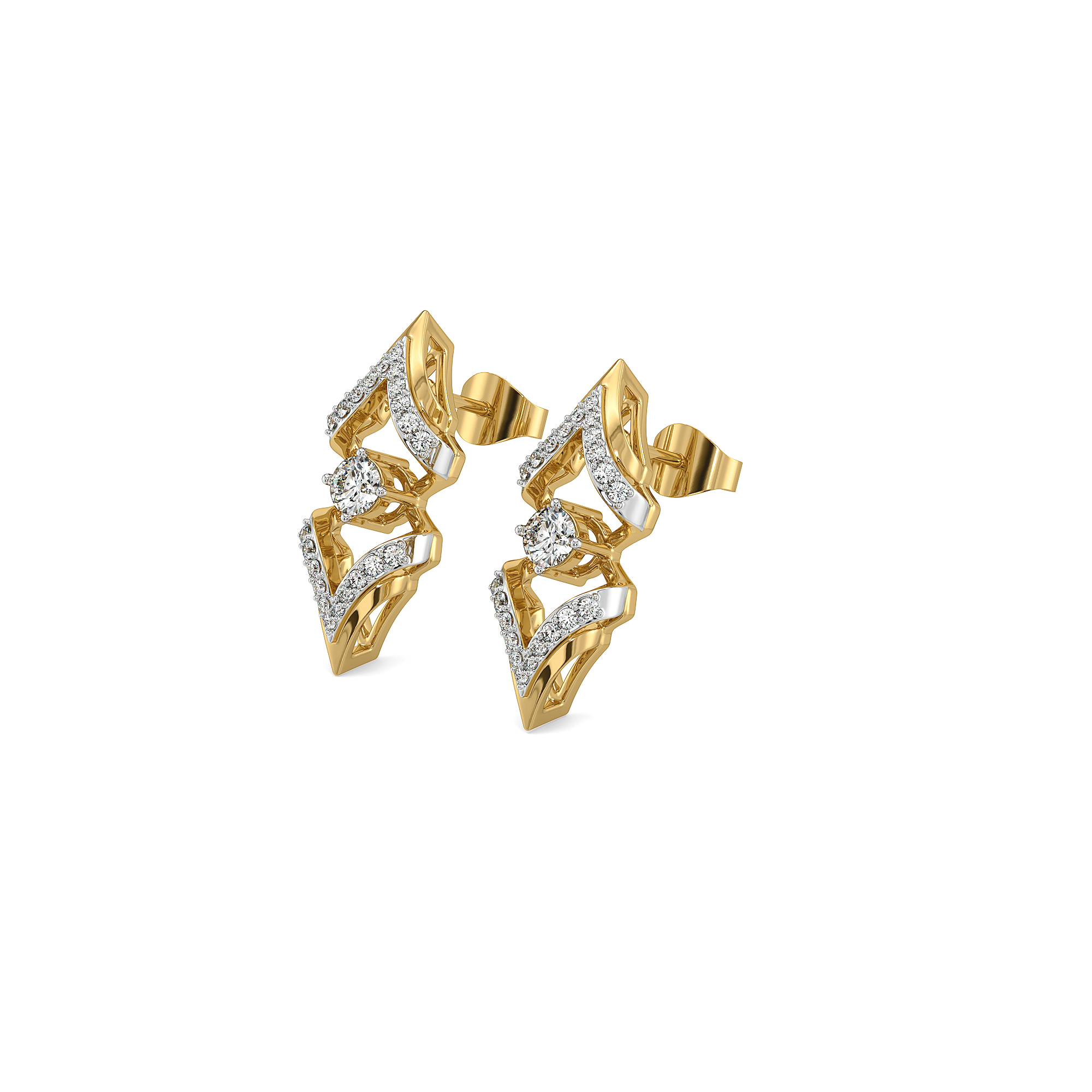 Fierce Aura – Lab Diamond Solitaire Earrings Main image