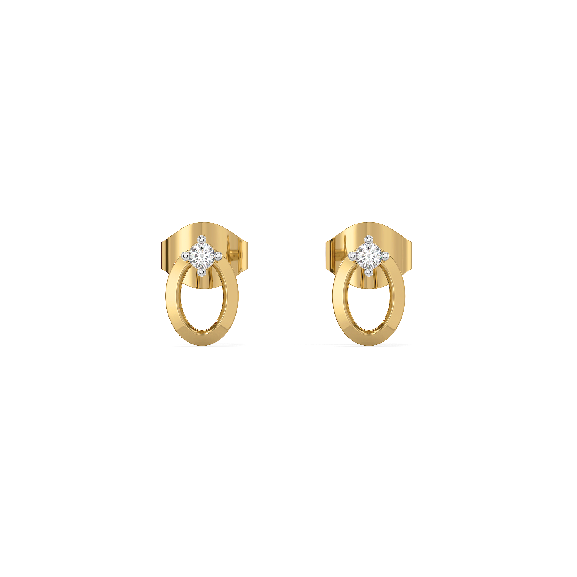 Luna Dot Studs - Lab Diamond Earrings Secondary image