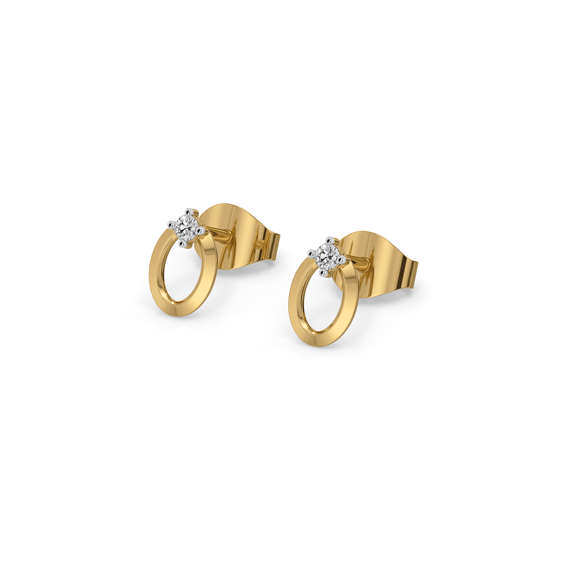 Luna Dot Studs - Lab Diamond Earrings Main image