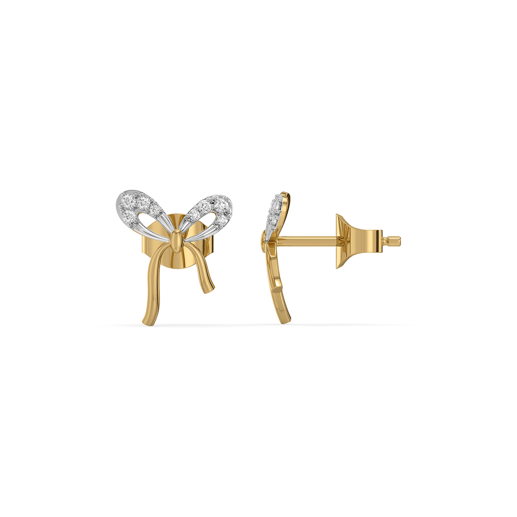 Bow Blush Studs - Lab Diamond Earrings
