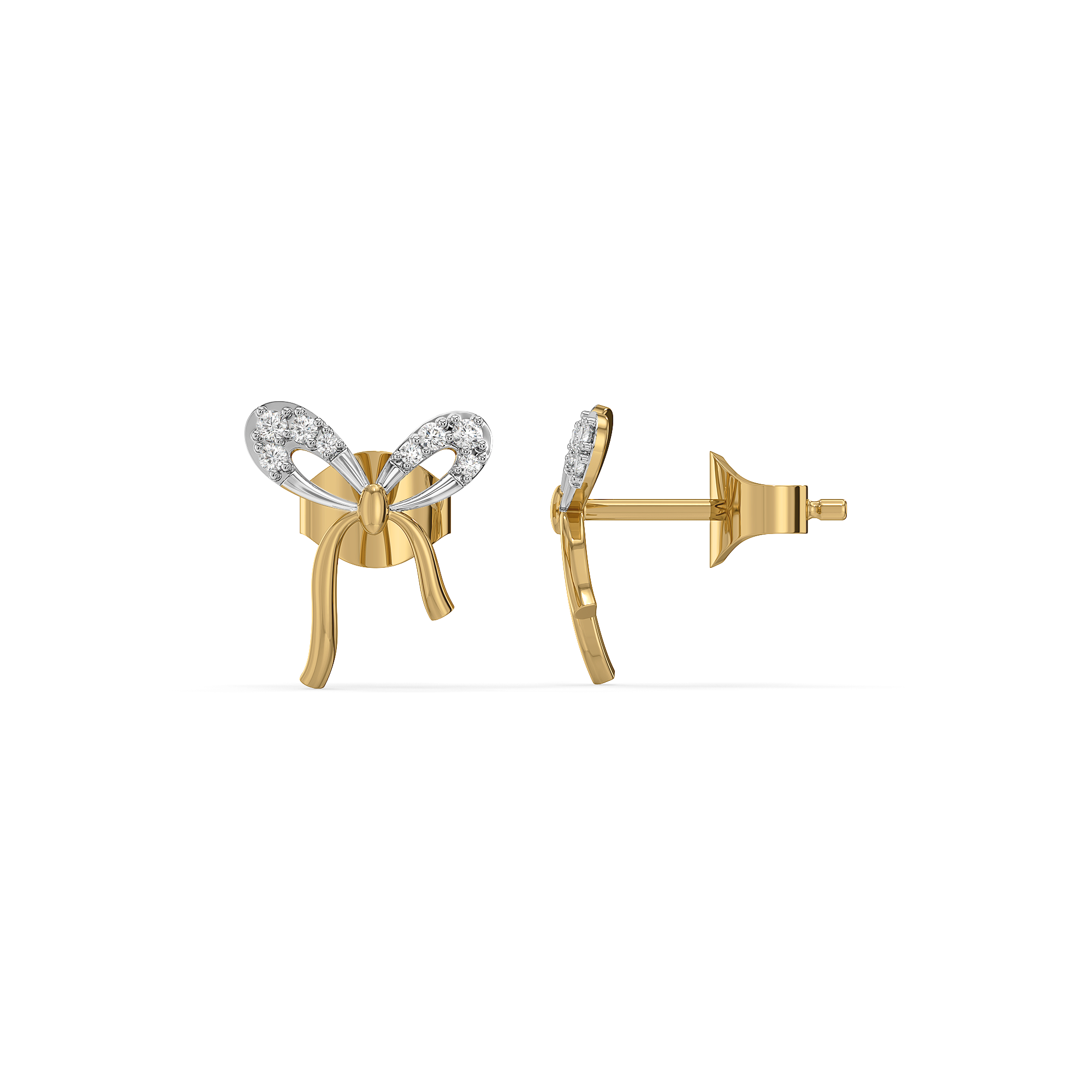 Bow Blush Studs - Lab Diamond Earrings