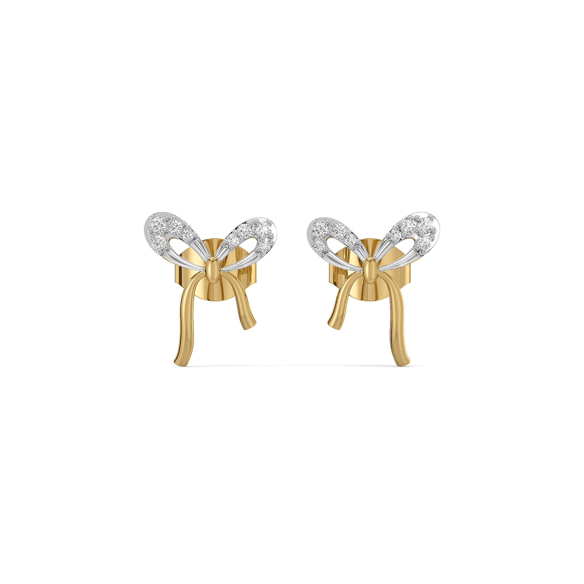 Bow Blush Studs - Lab Diamond Earrings