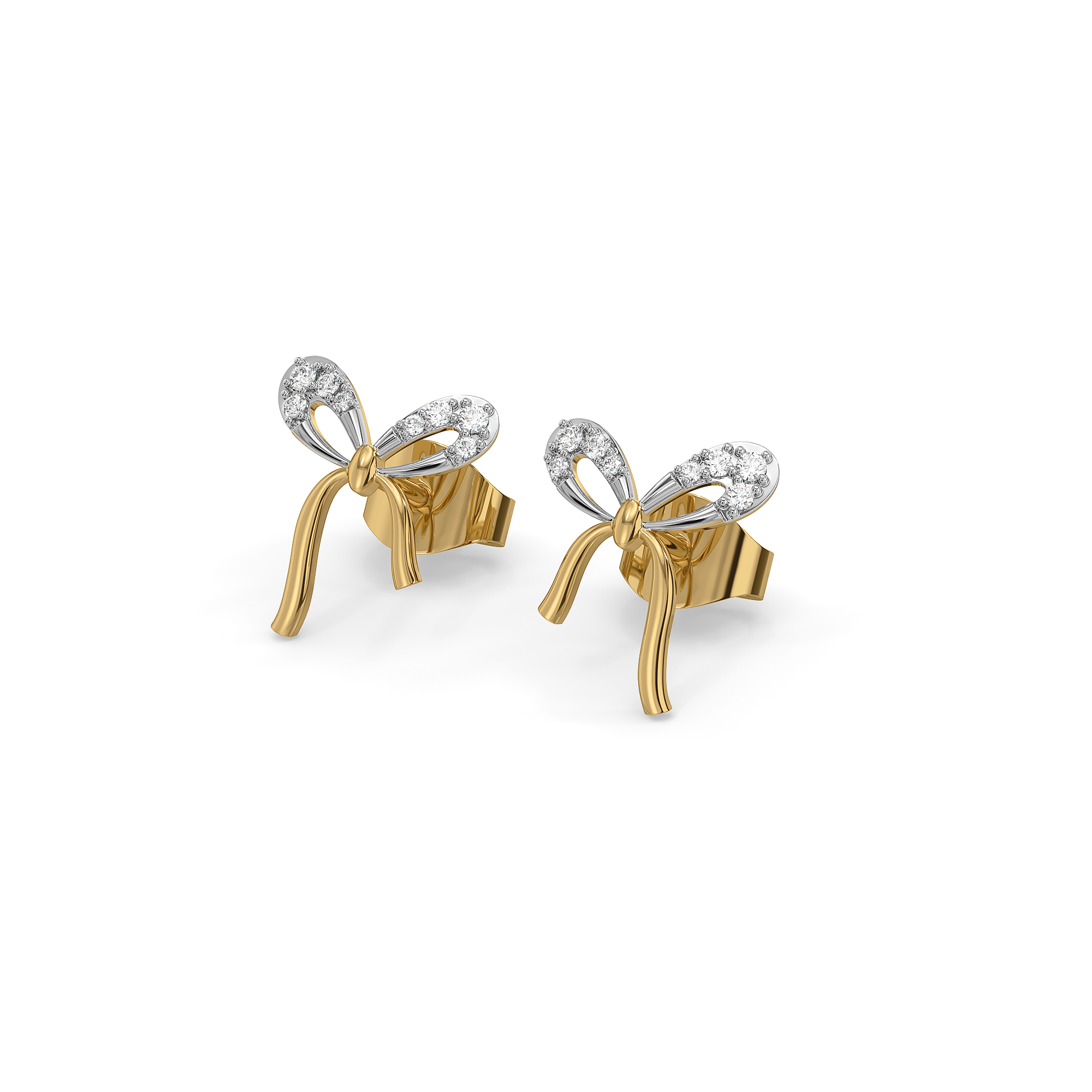 Bow Blush Studs - Lab Diamond Earrings Main image
