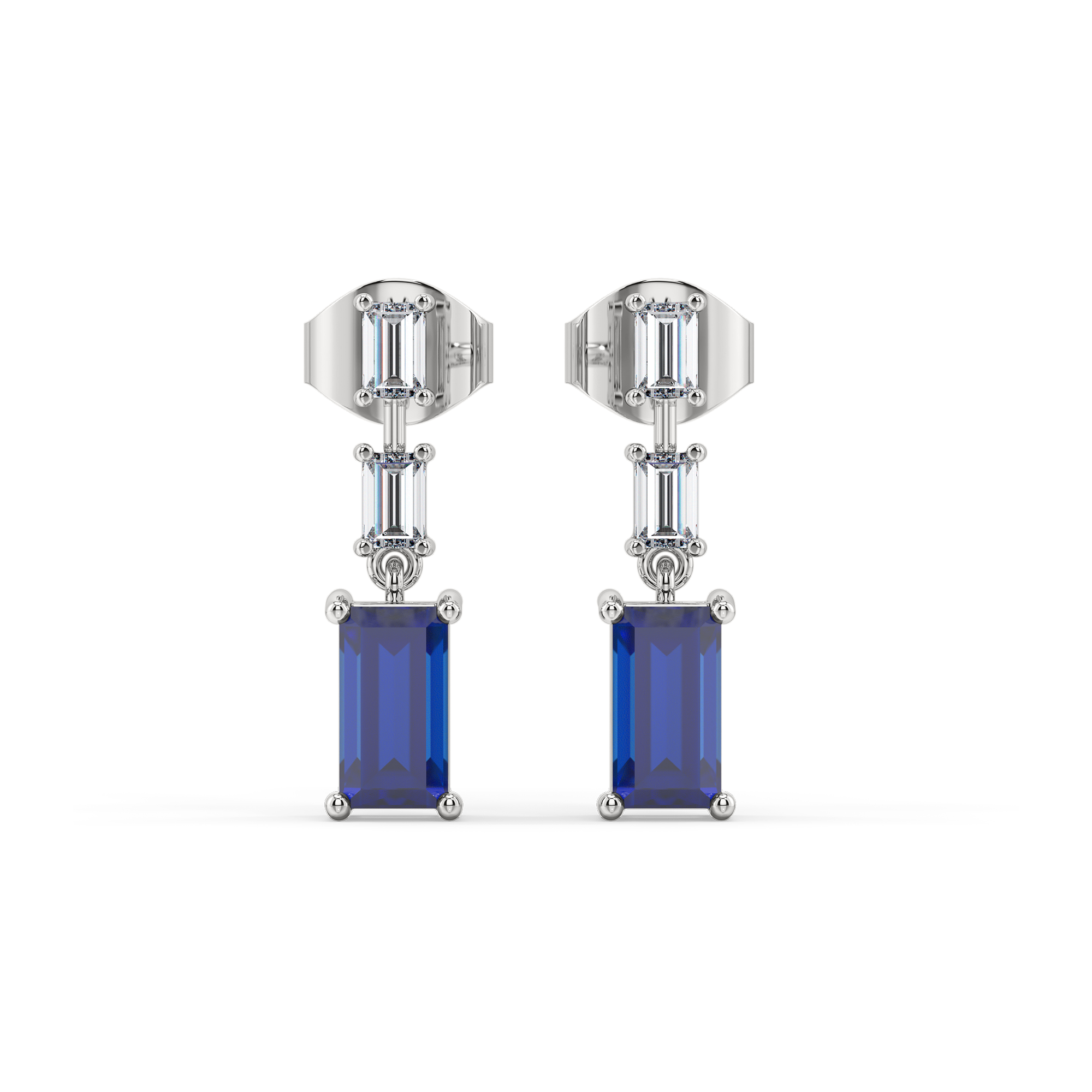 Blue Brilliance Drop - Lab Diamond Earrings Main image