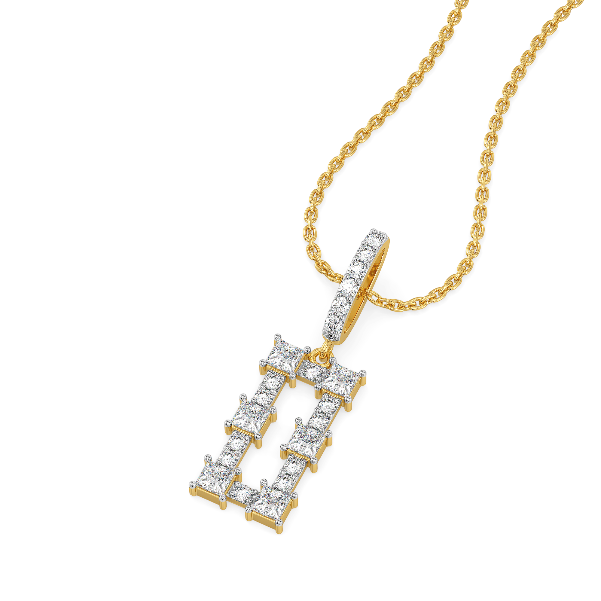 Princess Pathway - Pure Gold Lab Diamond Pendant Main image