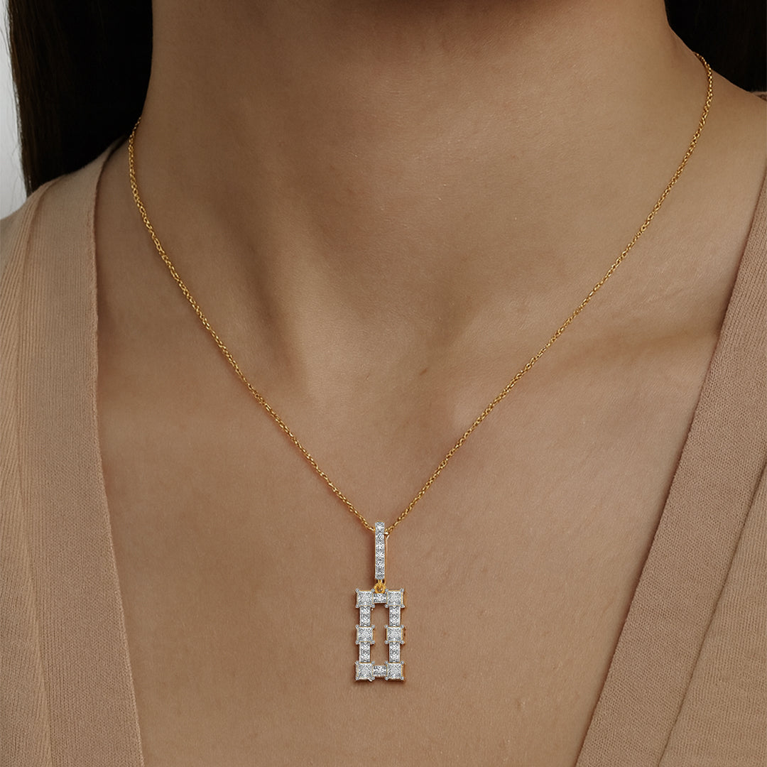 Princess Pathway - Pure Gold Lab Diamond Pendant Secondary image