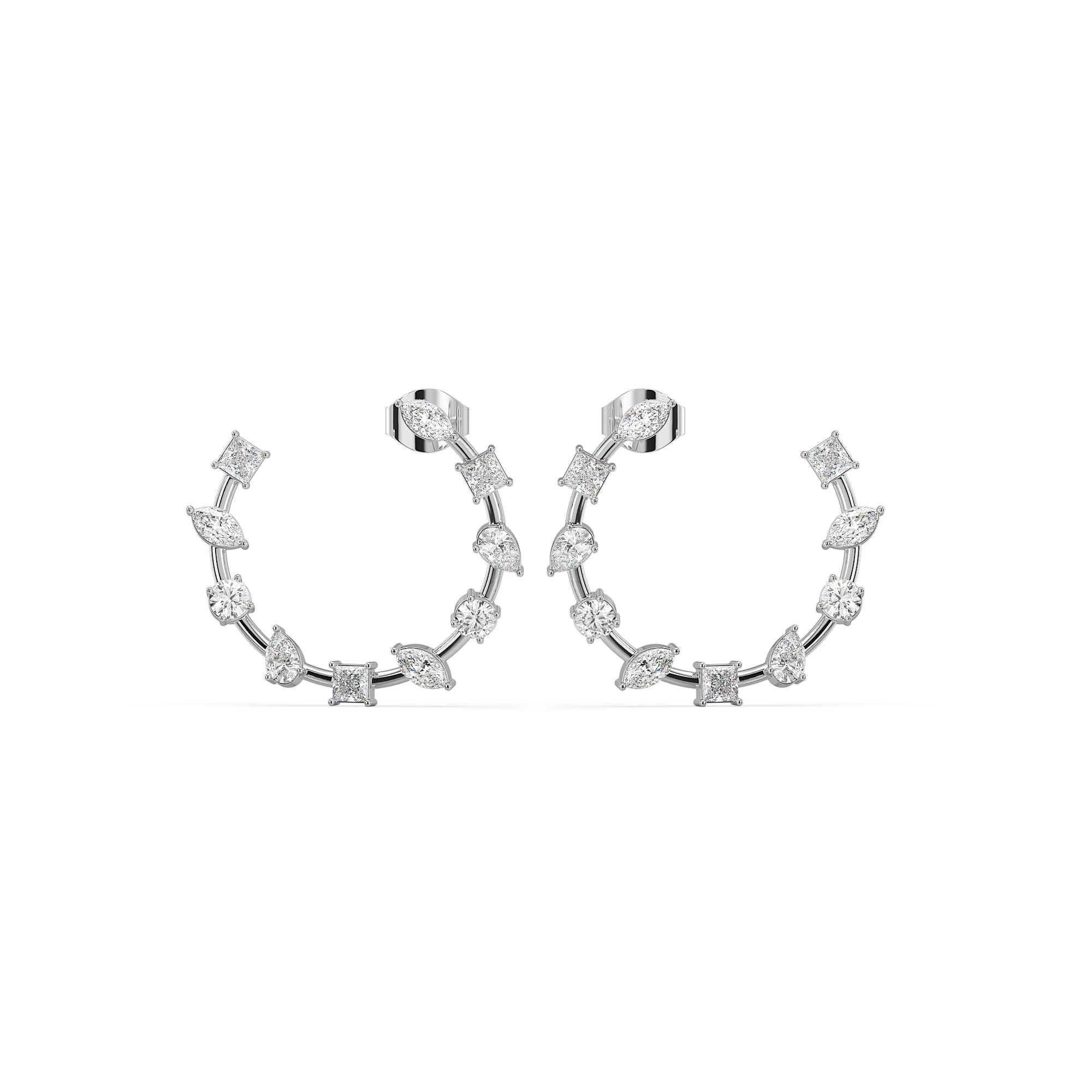 Diamond Cosmos Hoop - Pure Gold Lab Diamond Earrings Secondary image