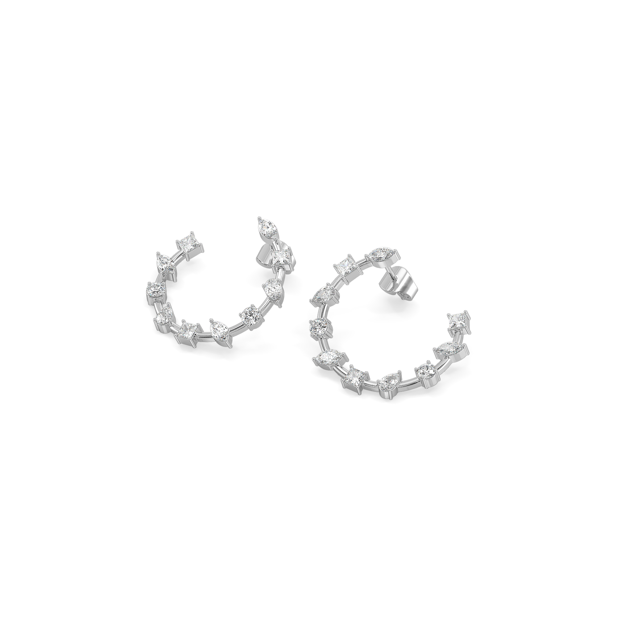Diamond Cosmos Hoop - Pure Gold Lab Diamond Earrings Main image