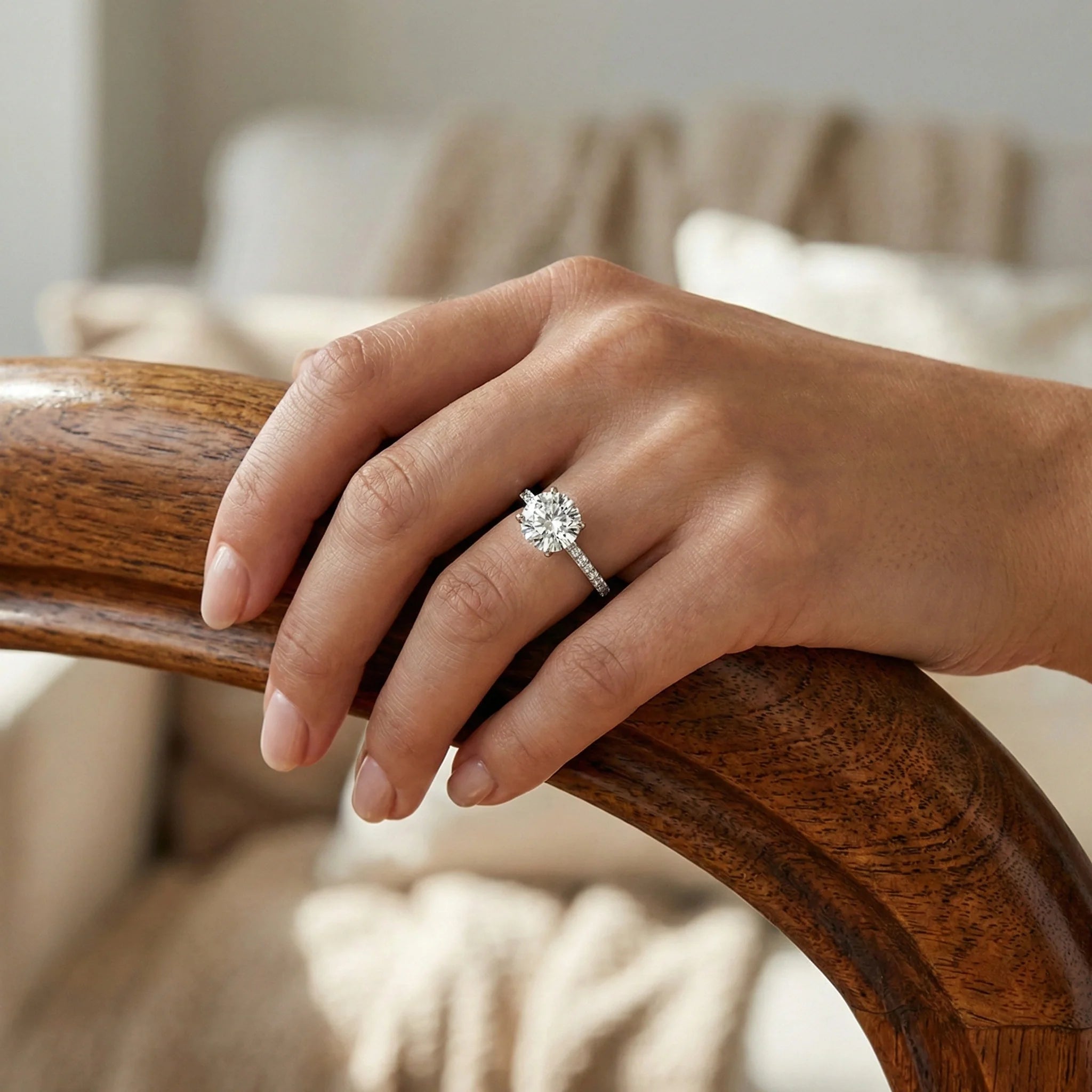 Forever One - Pure Gold Lab Diamond Solitaire Ring