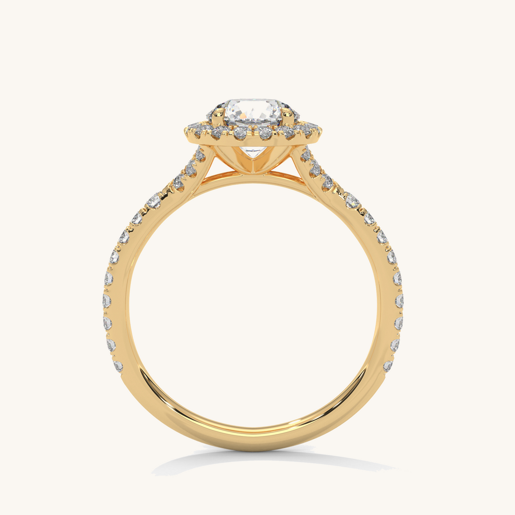 Halo Glow - Pure Gold Lab Diamond Solitaire Ring