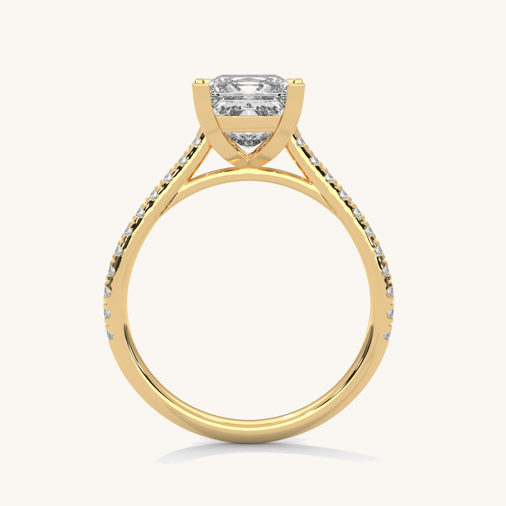 Poised Princess - Pure Gold Lab Diamond Solitaire Ring