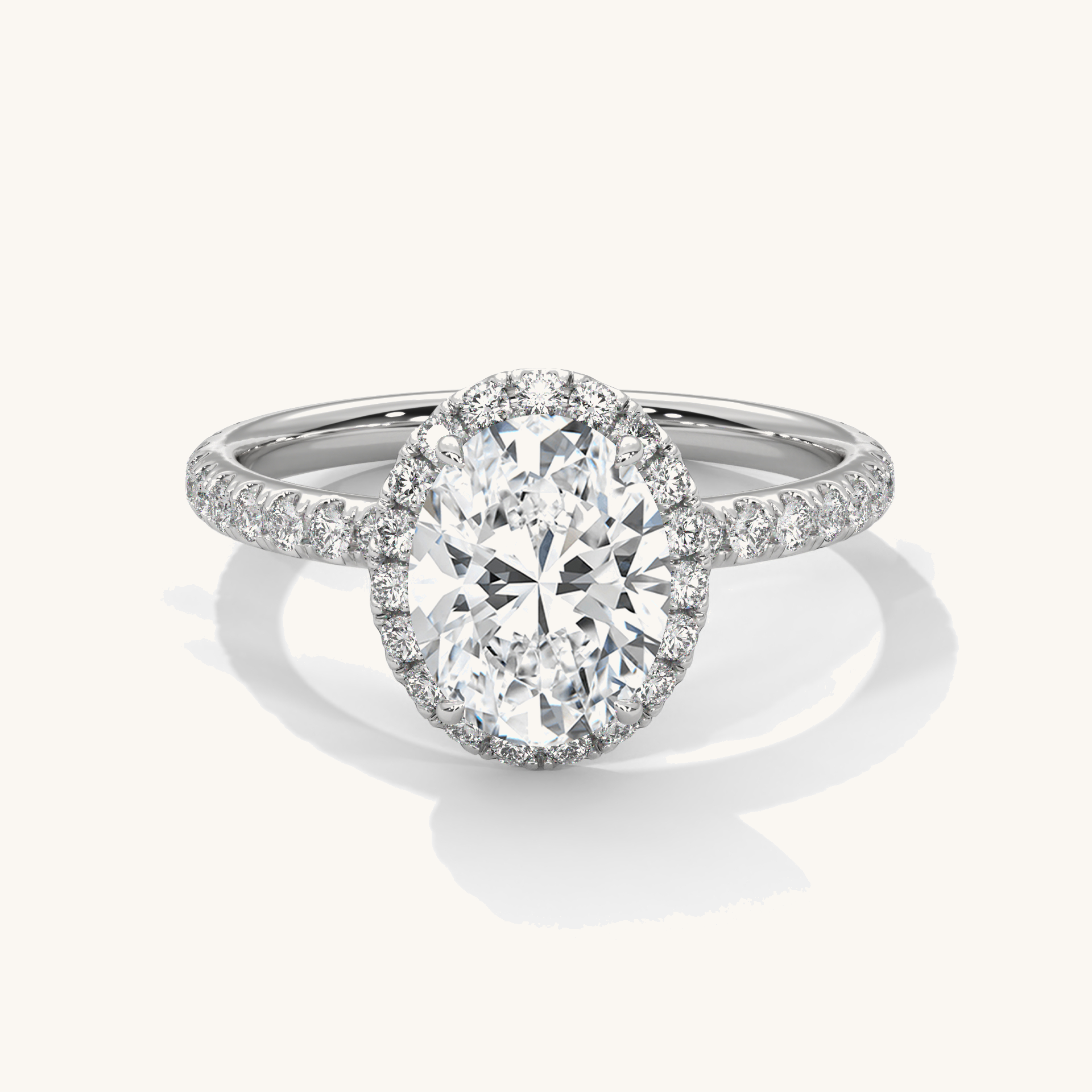 Moonlit Embrace - Pure Gold Lab Diamond Solitaire Ring Main image