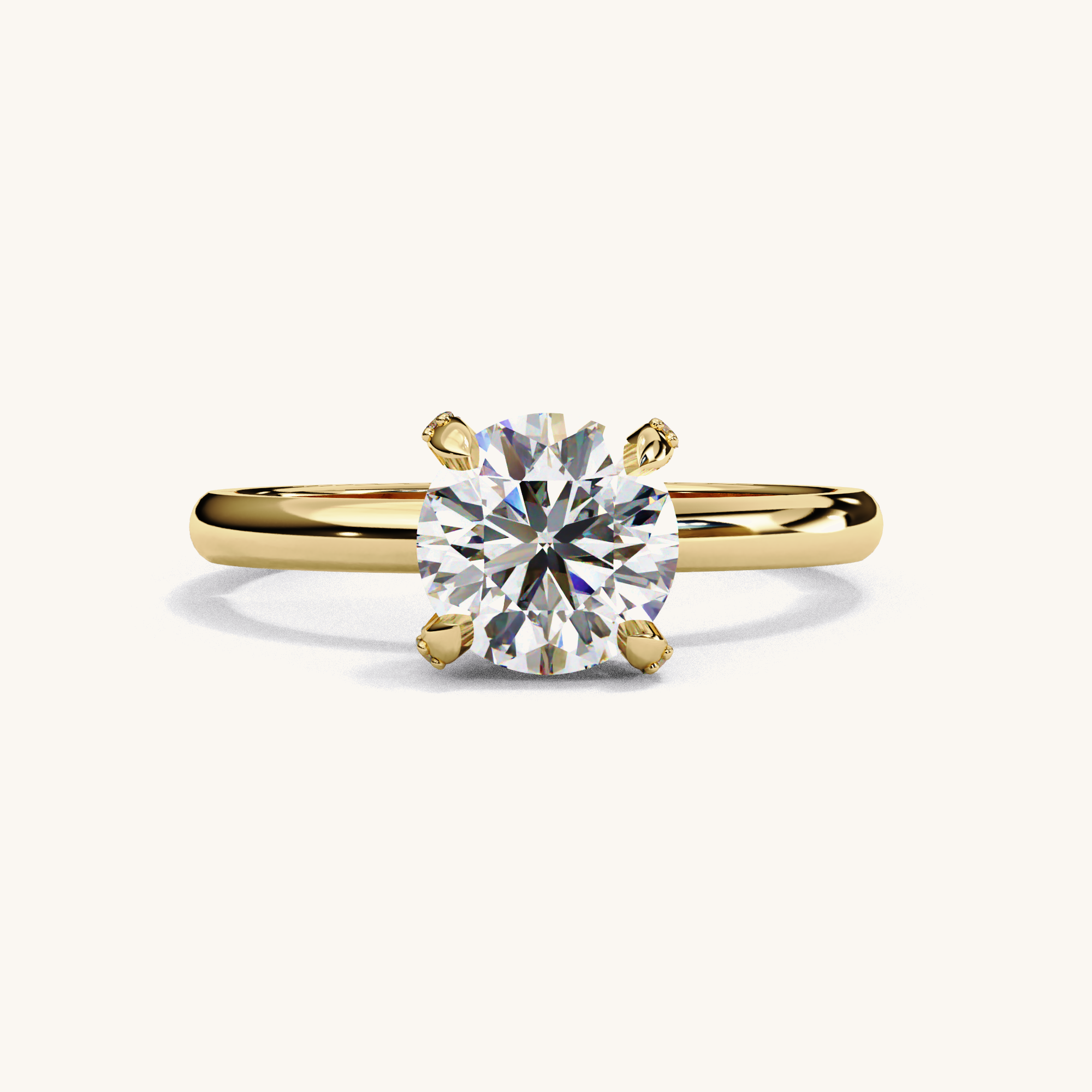 Aurora - Pure Gold Lab Diamond Solitaire Ring Main image