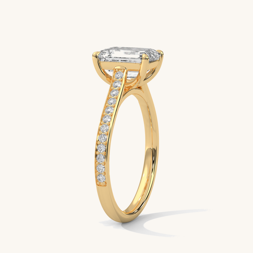 Eternal Emerald - Pure Gold Lab Diamond Solitaire Ring