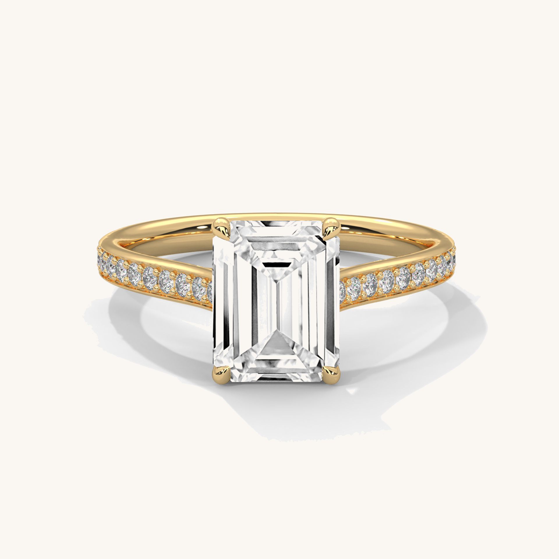 Eternal Emerald - Pure Gold Lab Diamond Solitaire Ring Main image