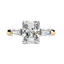 Crescent Radiant - Pure Gold Lab Diamond Solitaire Ring