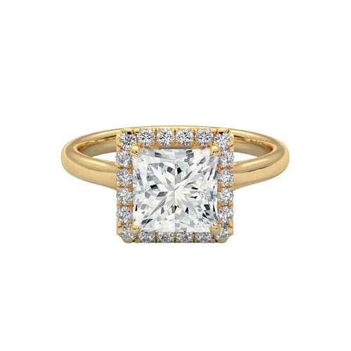 Princess Aura - Pure Gold Lab Diamond Solitaire Ring Main image