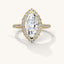 Crowned Marquise - Pure Gold Lab Diamond Solitaire Ring