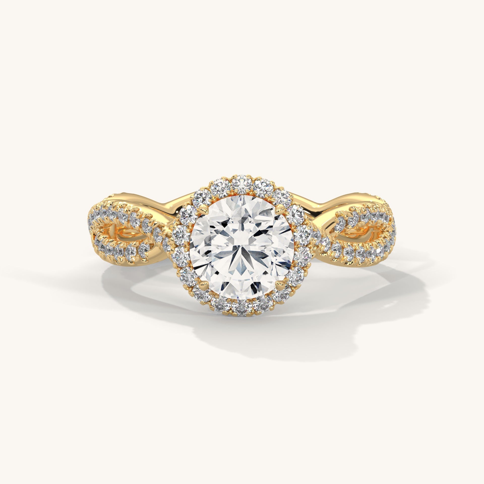 Twist & Shine - Pure Gold Lab Diamond Solitaire Ring