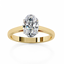 Sunray Oval - Pure Gold Lab Diamond Solitaire Ring