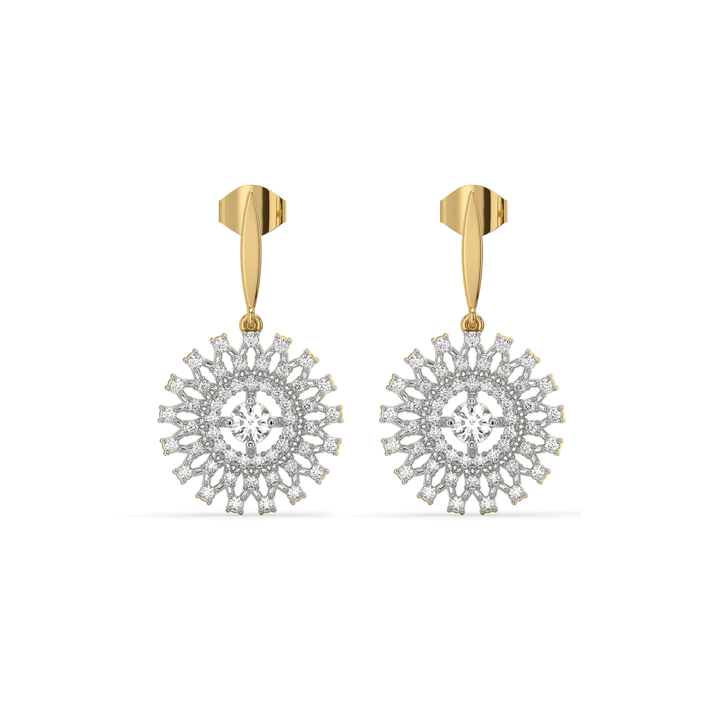 Moonlace Majesty - Pure Gold Lab Diamond Solitaire Earrings