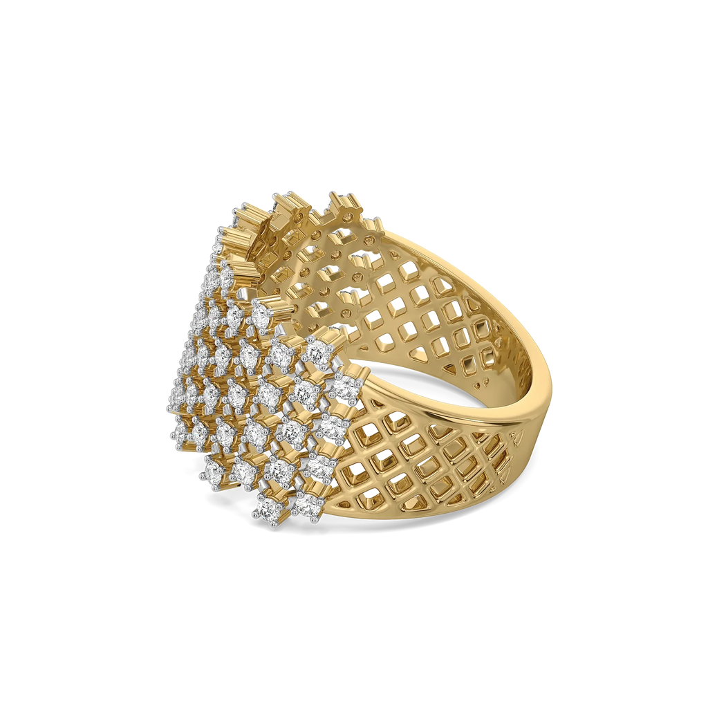 Moonlace Majesty - Pure Gold Lab Diamond Ring