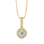 Encircled Solitaire - Pure Gold Lab Diamond Pendant