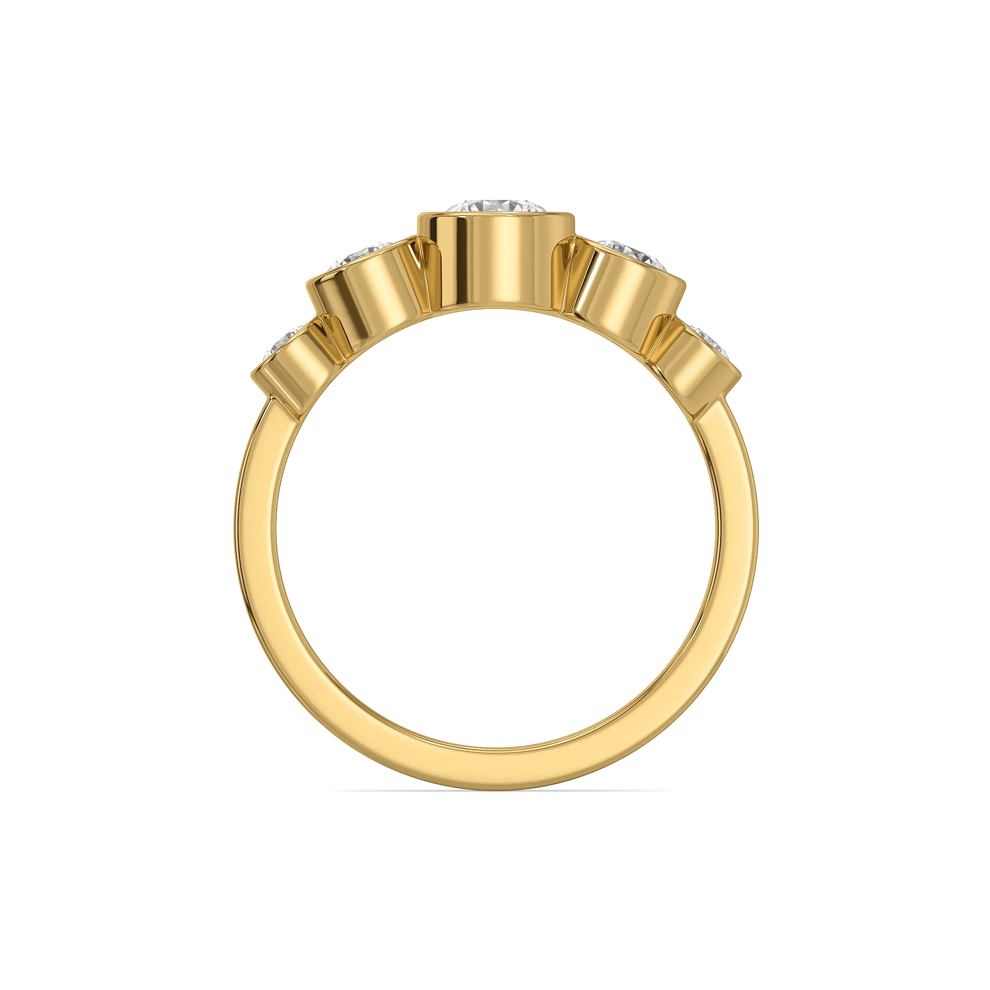 Solitaire Drops - Pure Gold Lab Diamond Ring