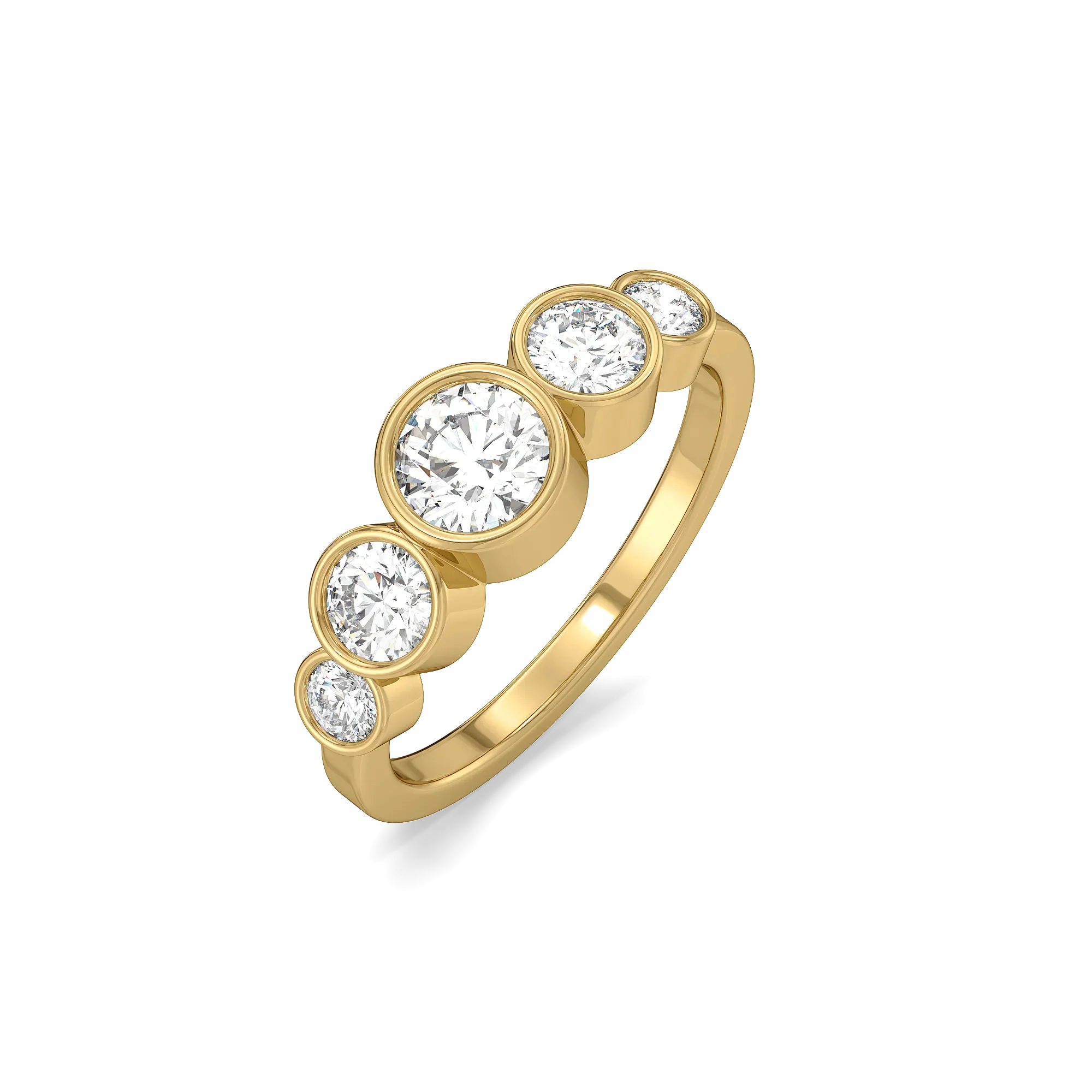 Solitaire Drops - Pure Gold Lab Diamond Ring Main image