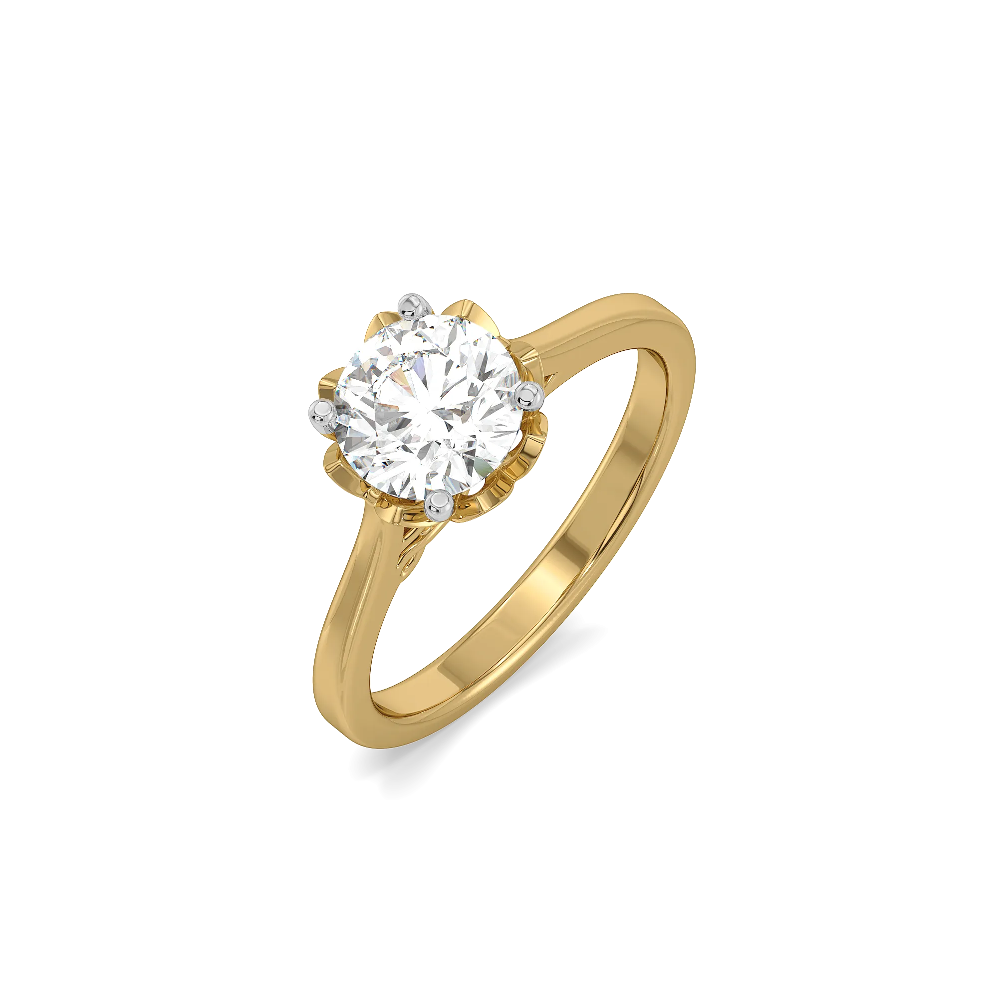 Love Script Solitaire - Pure Gold Lab Diamond Ring Main image