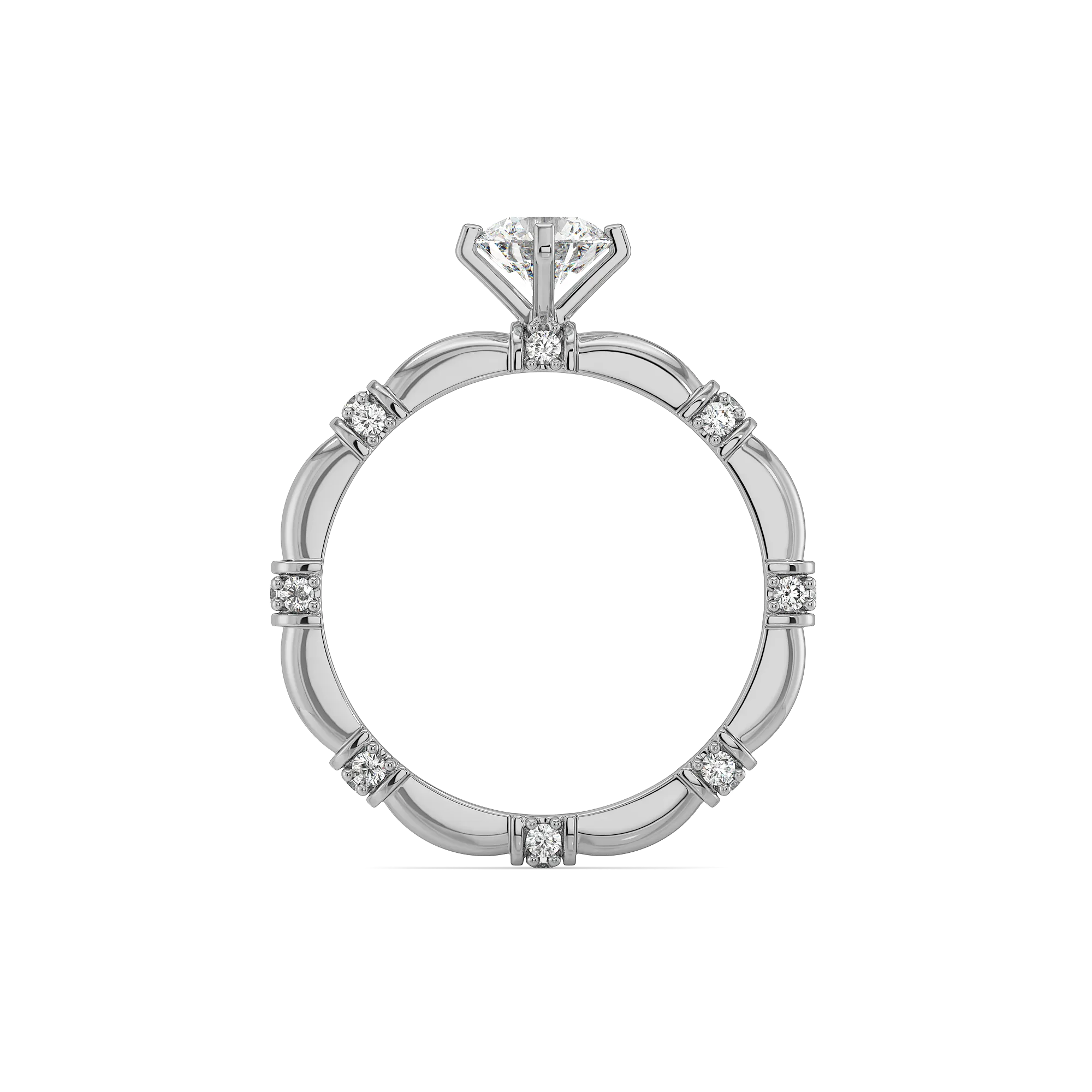 Open Spark Solitaire - Pure Gold Lab Diamond Ring