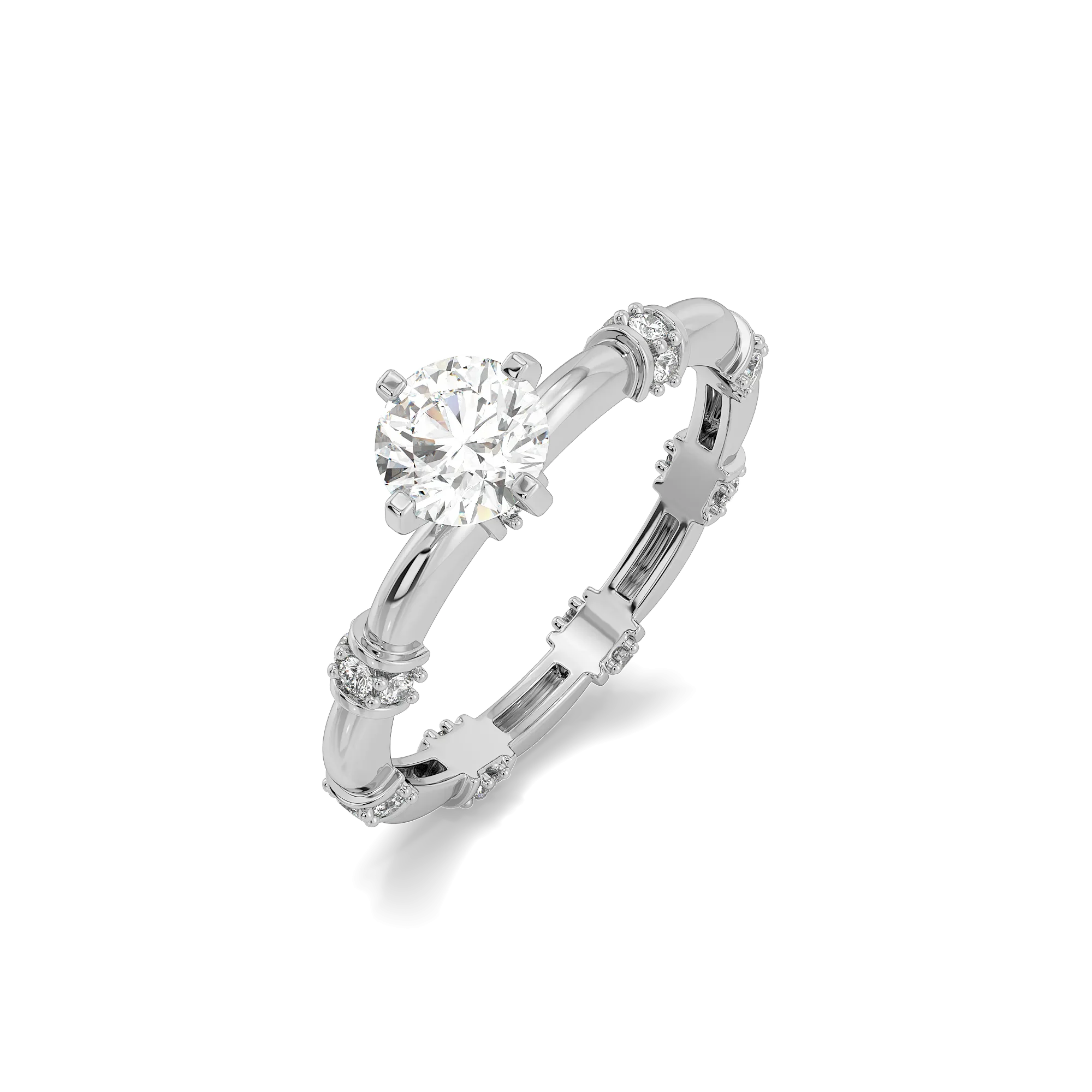 Open Spark Solitaire - Pure Gold Lab Diamond Ring Main image