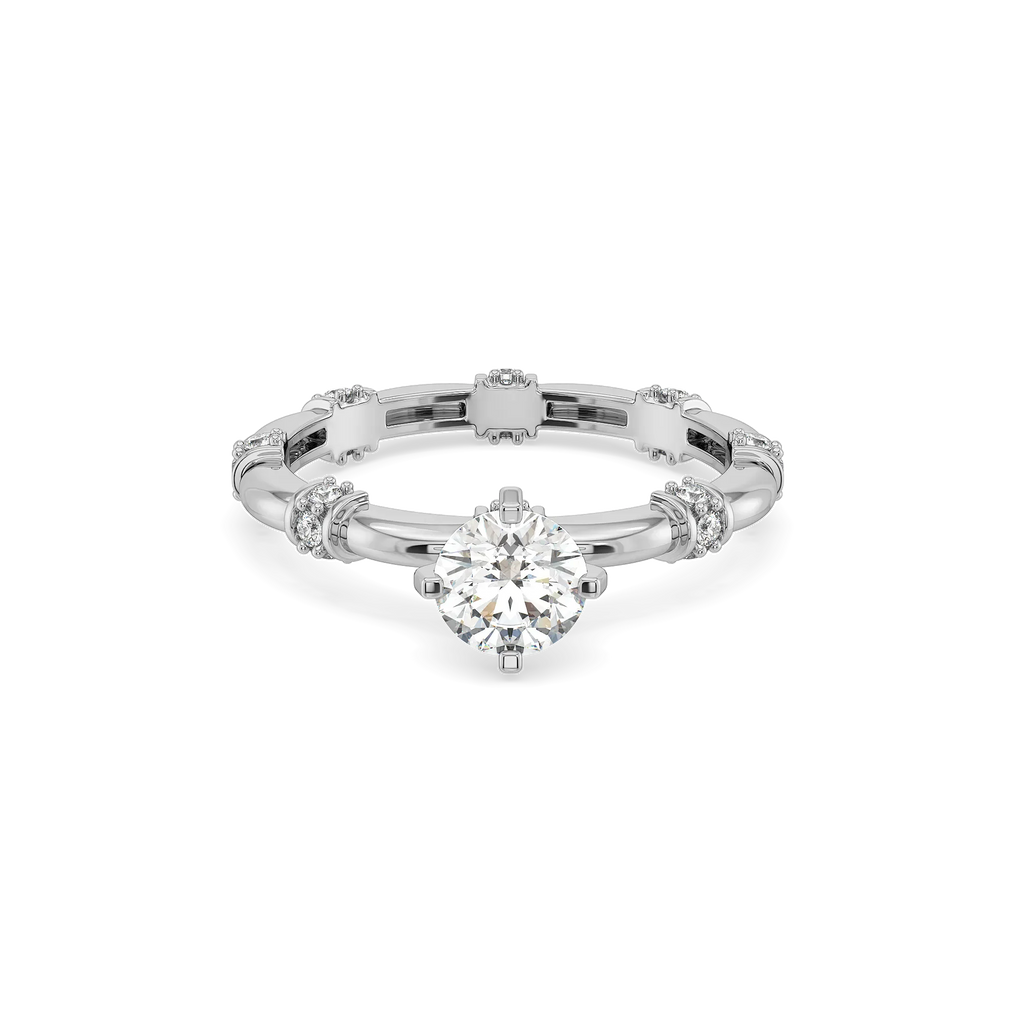 Open Spark Solitaire - Pure Gold Lab Diamond Ring