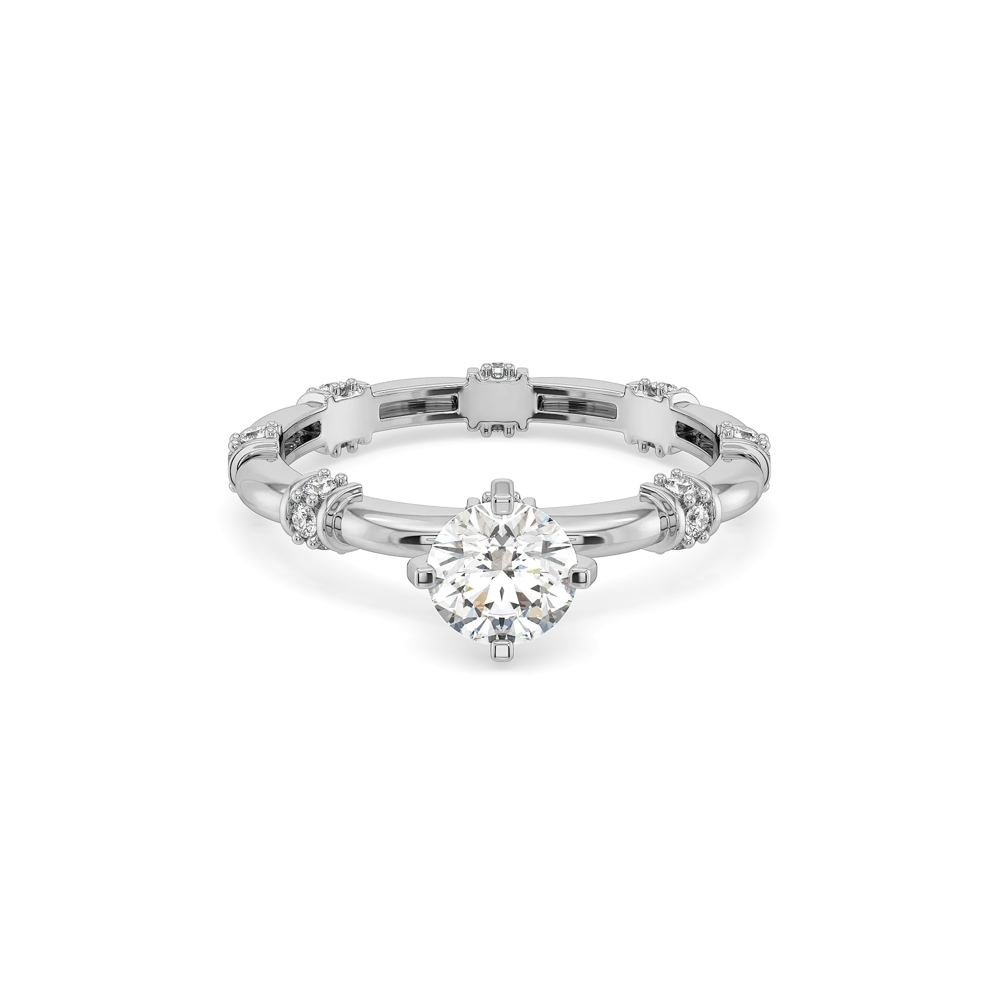 Open Spark Solitaire - Pure Gold Lab Diamond Ring