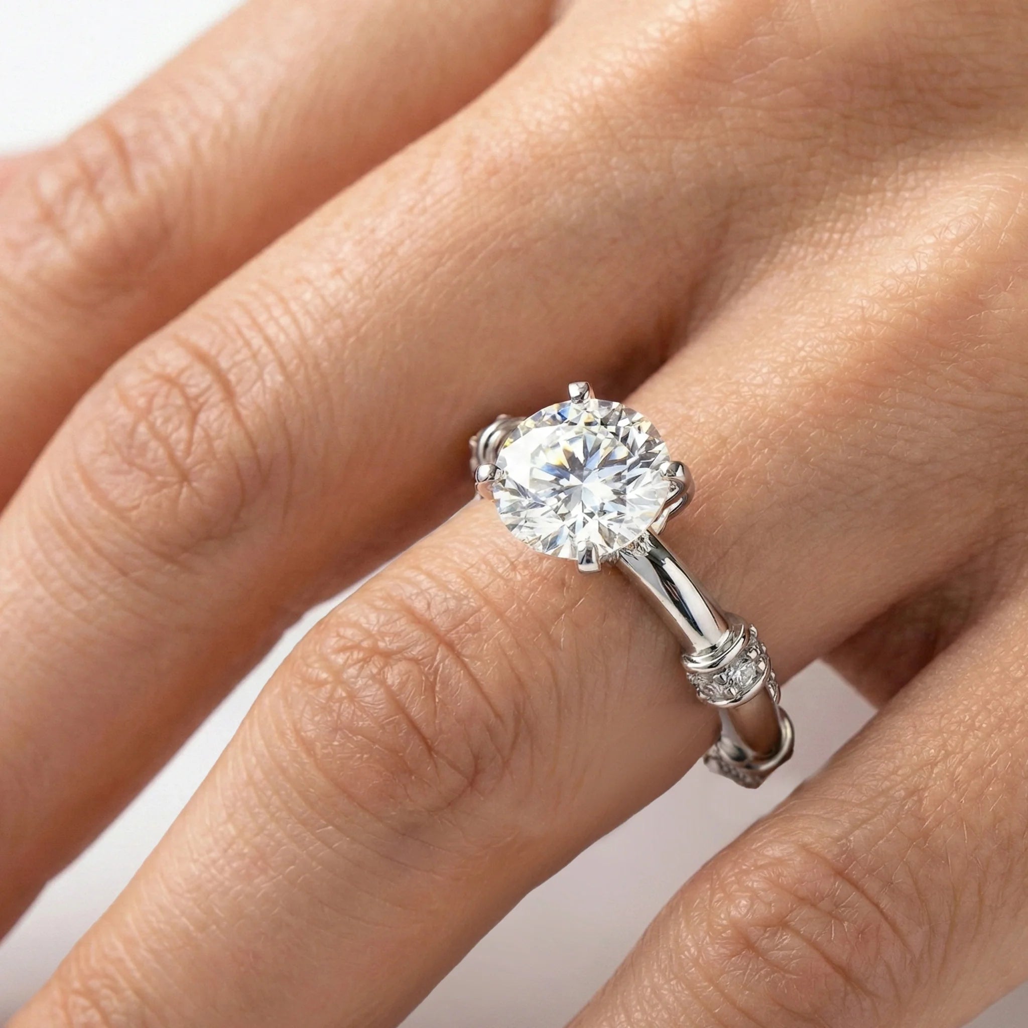 Open Spark Solitaire - Pure Gold Lab Diamond Ring Secondary image