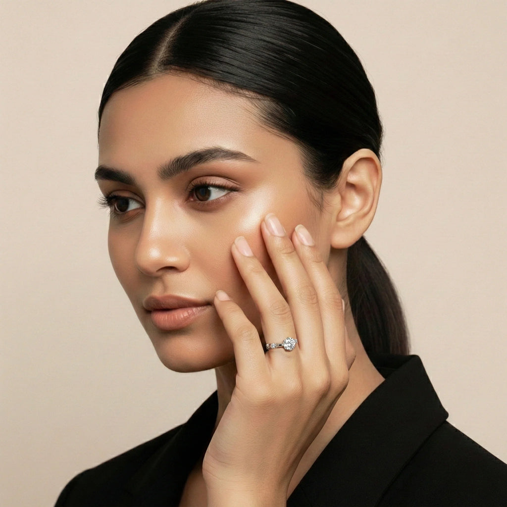 Open Spark Solitaire - Pure Gold Lab Diamond Ring