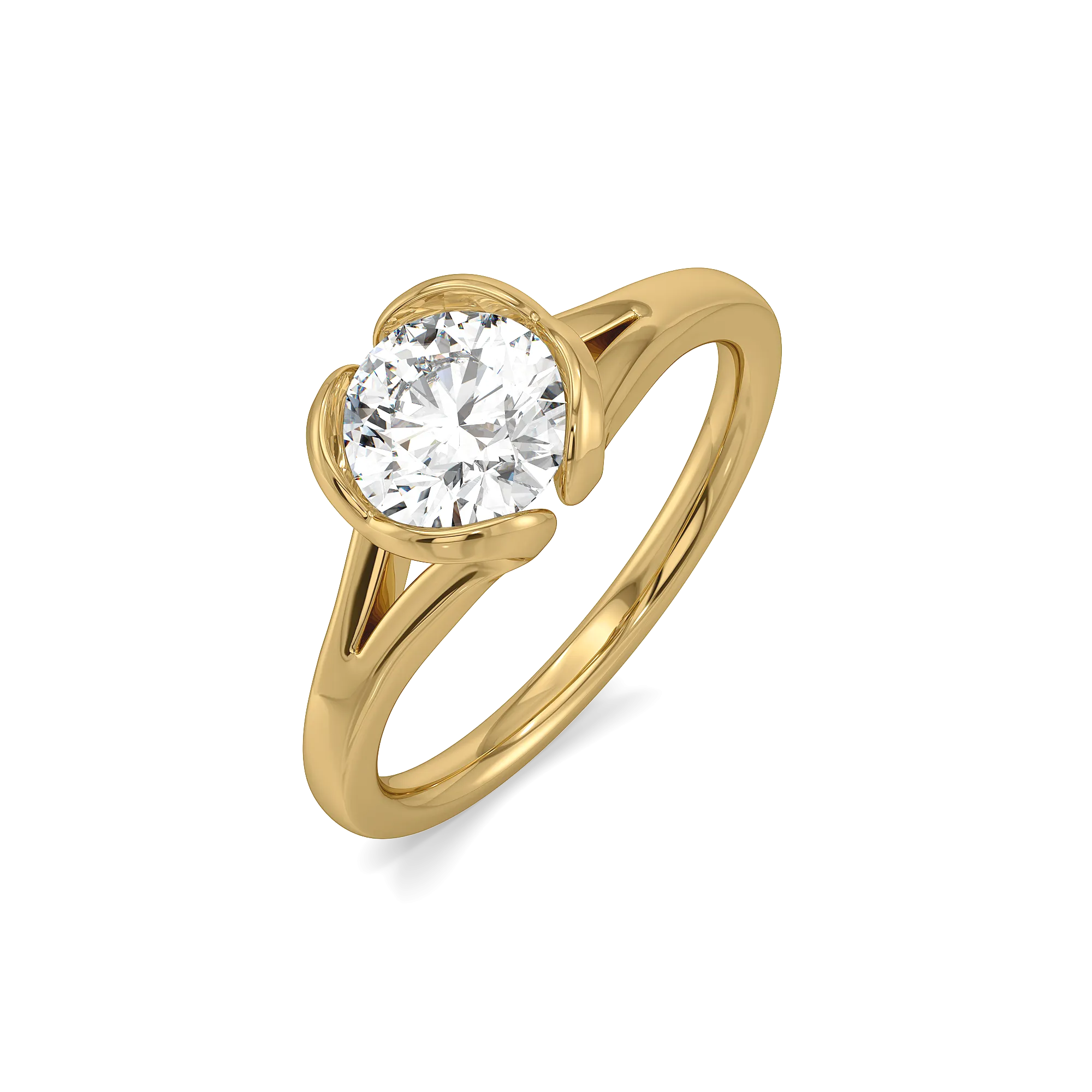 Solitaire Heart - Pure Gold Lab Diamond Ring Main image