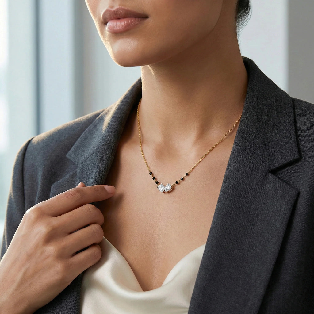 Soul Promise - Pure Gold Lab Diamond Mangalsutra Necklace