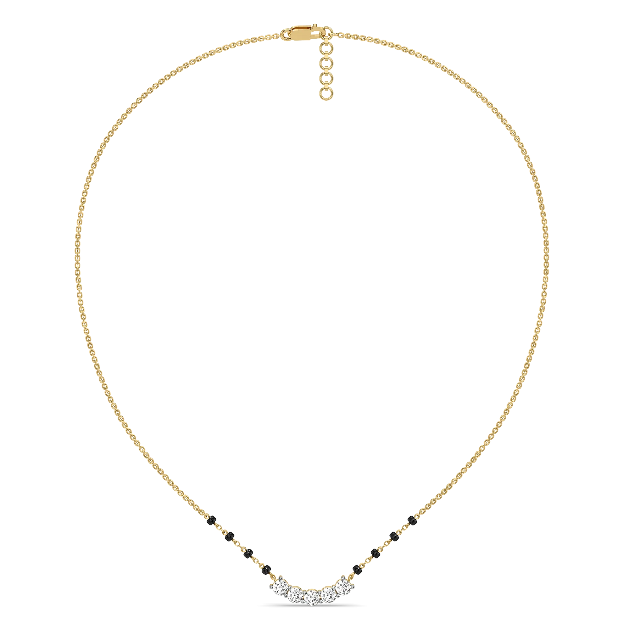Arc of Love - Pure Gold Lab Diamond Mangalsutra Necklace