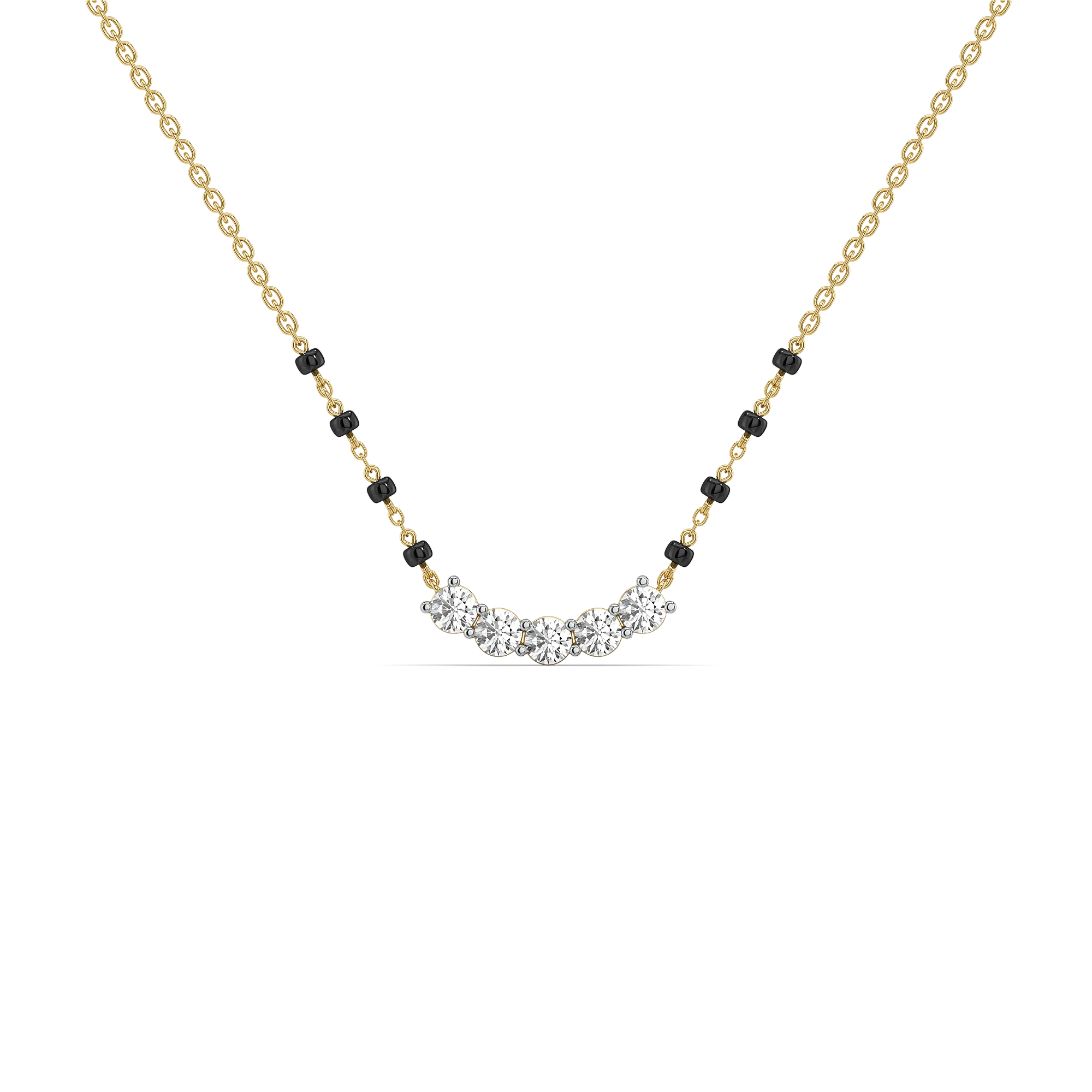 Arc of Love - Pure Gold Lab Diamond Mangalsutra Necklace