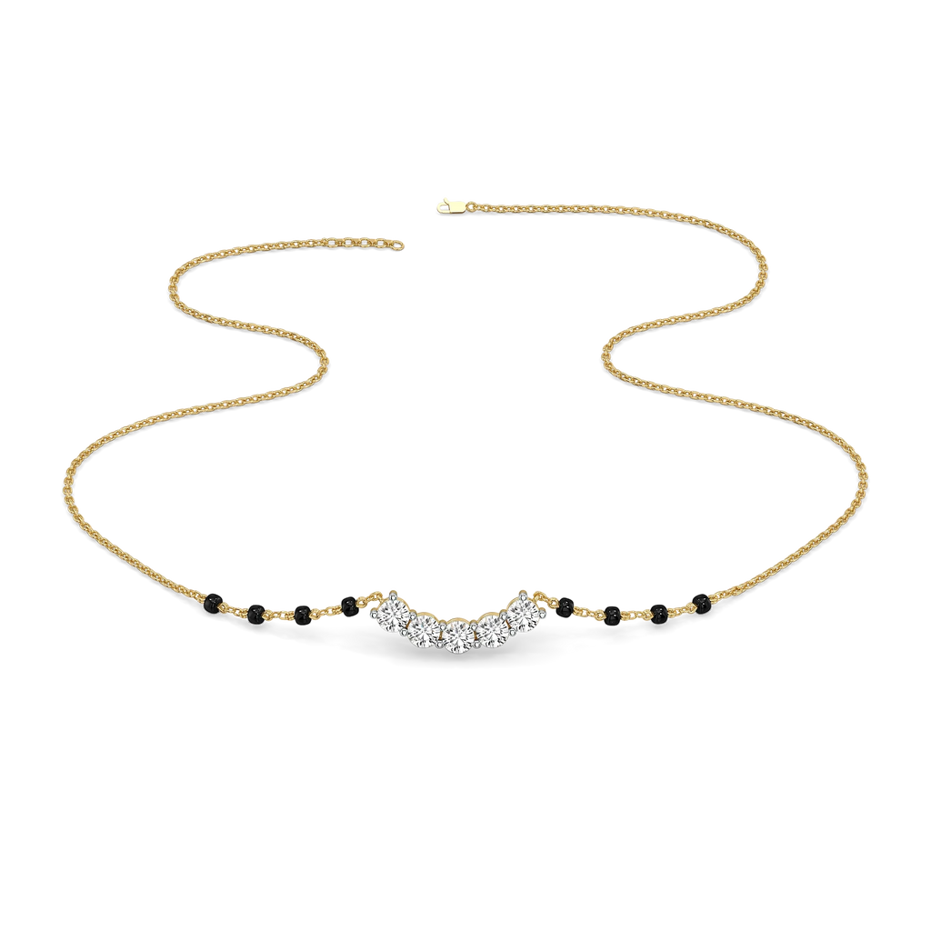 Arc of Love - Pure Gold Lab Diamond Mangalsutra Necklace
