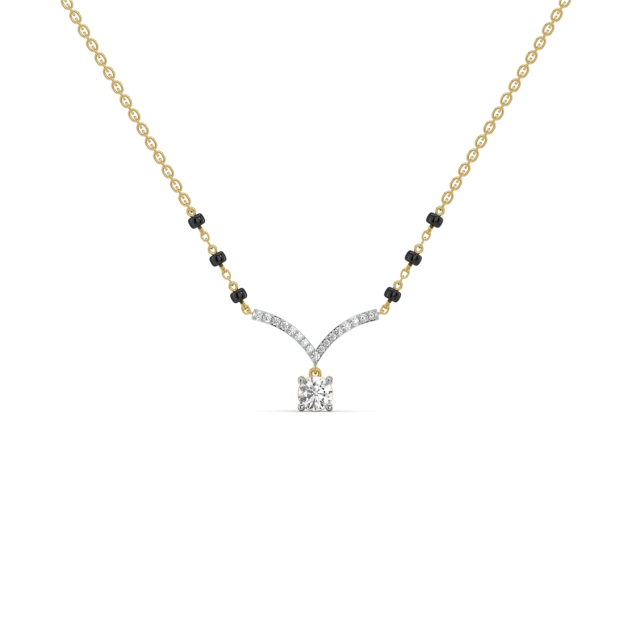Wedding Vows - Pure Gold Lab Diamond Mangalsutra Necklace Main image