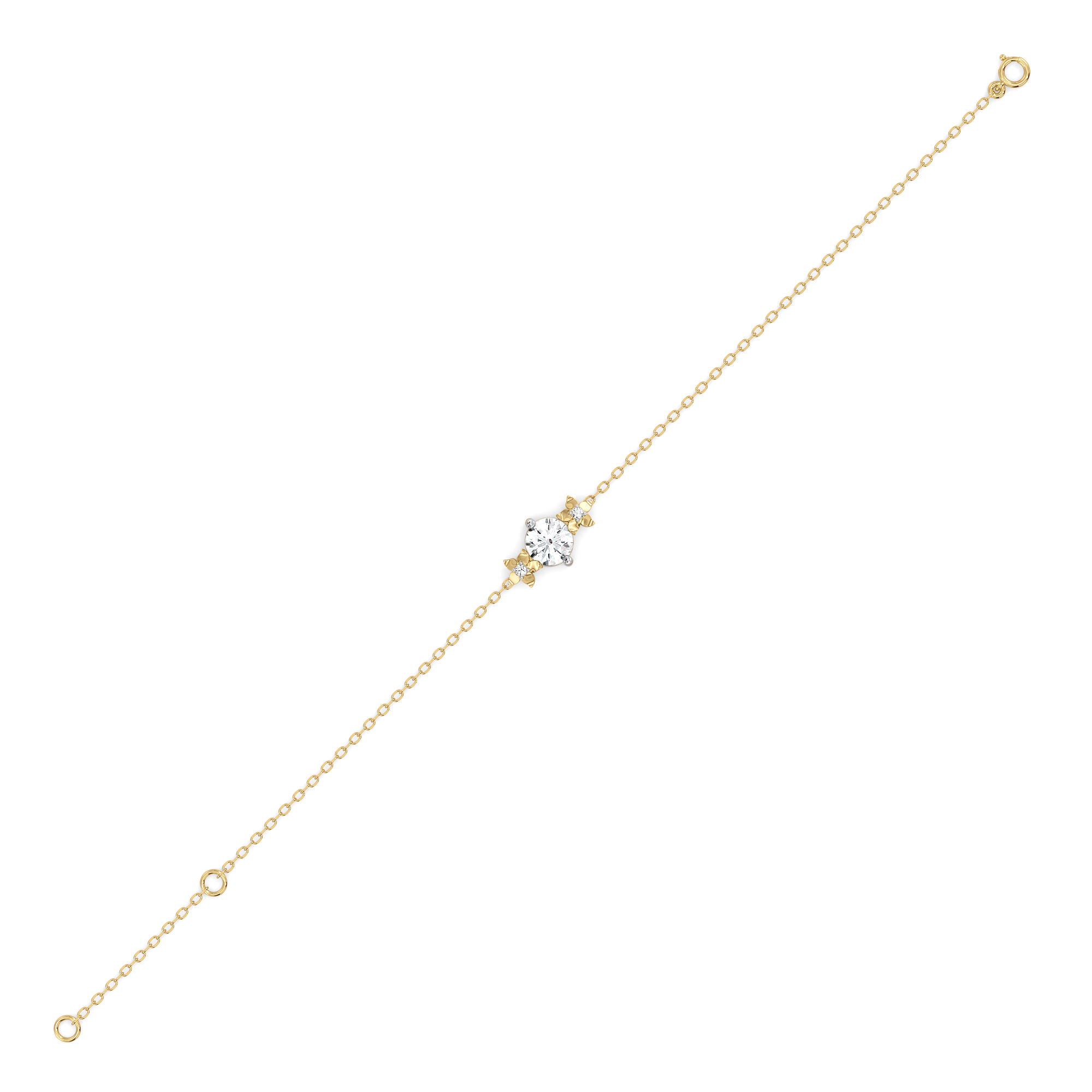 Floret Spark - Pure Gold Lab Diamond Solitaire Bracelet