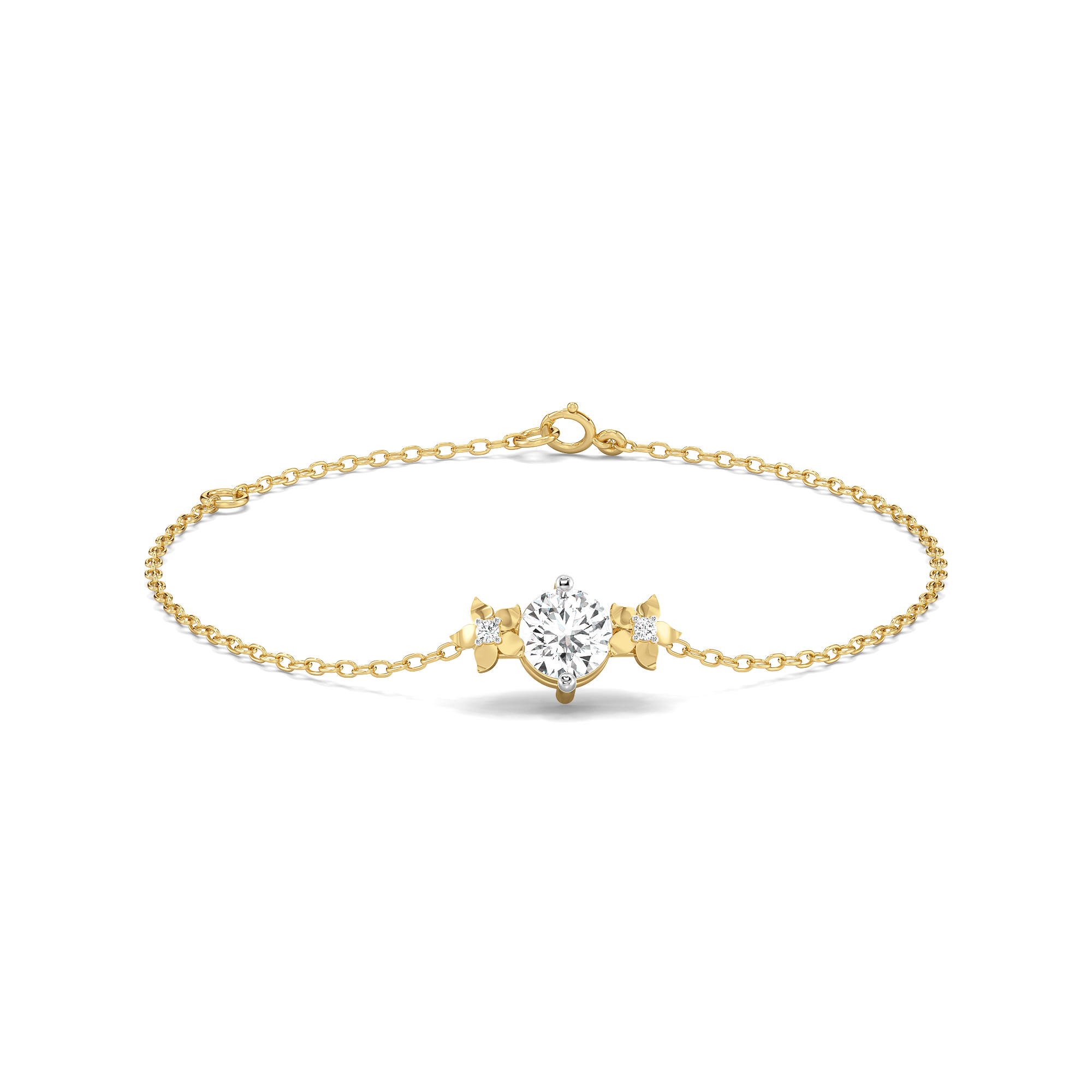 Floret Spark - Pure Gold Lab Diamond Solitaire Bracelet Main image
