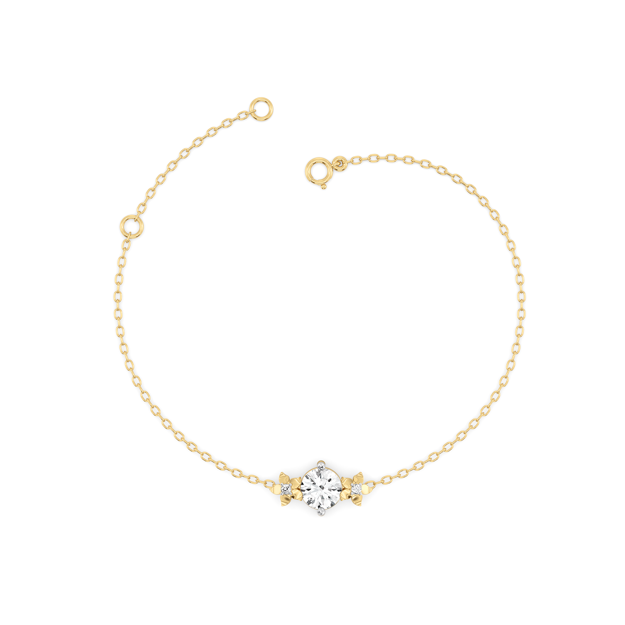Floret Spark - Pure Gold Lab Diamond Solitaire Bracelet Secondary image