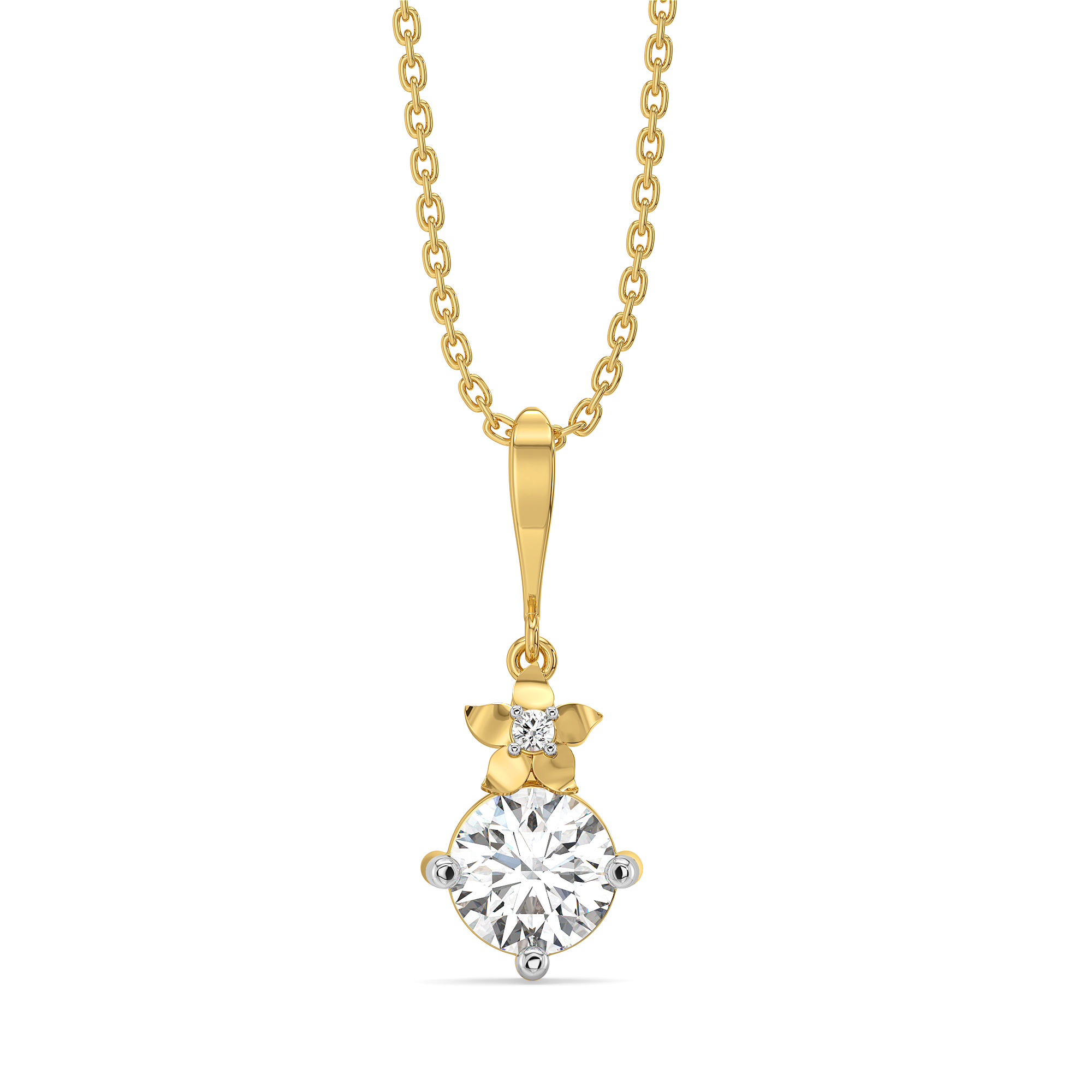 Floret Spark - Pure Gold Lab Diamond Pendant Secondary image