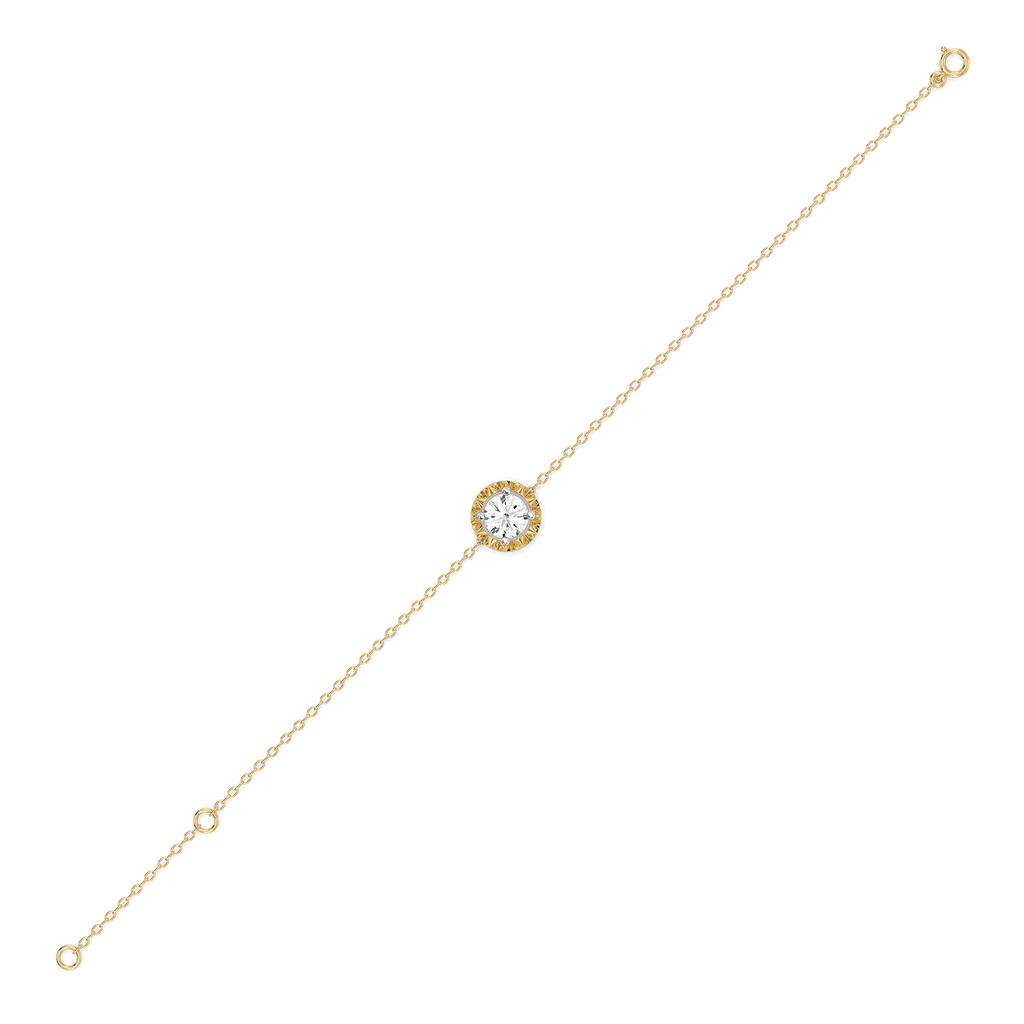 Solitaire Shine - Pure Gold Lab Diamond Bracelet